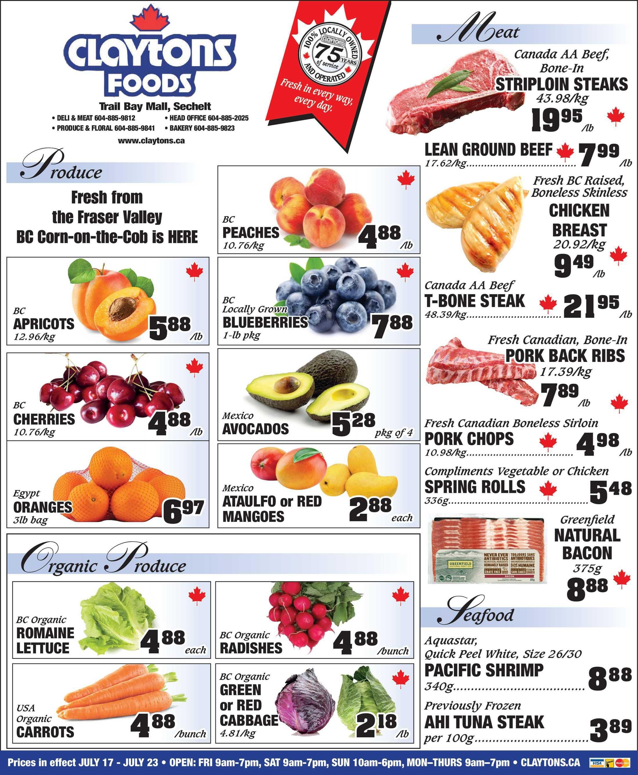 Claytons Heritage Market Flyer July 17 to 23