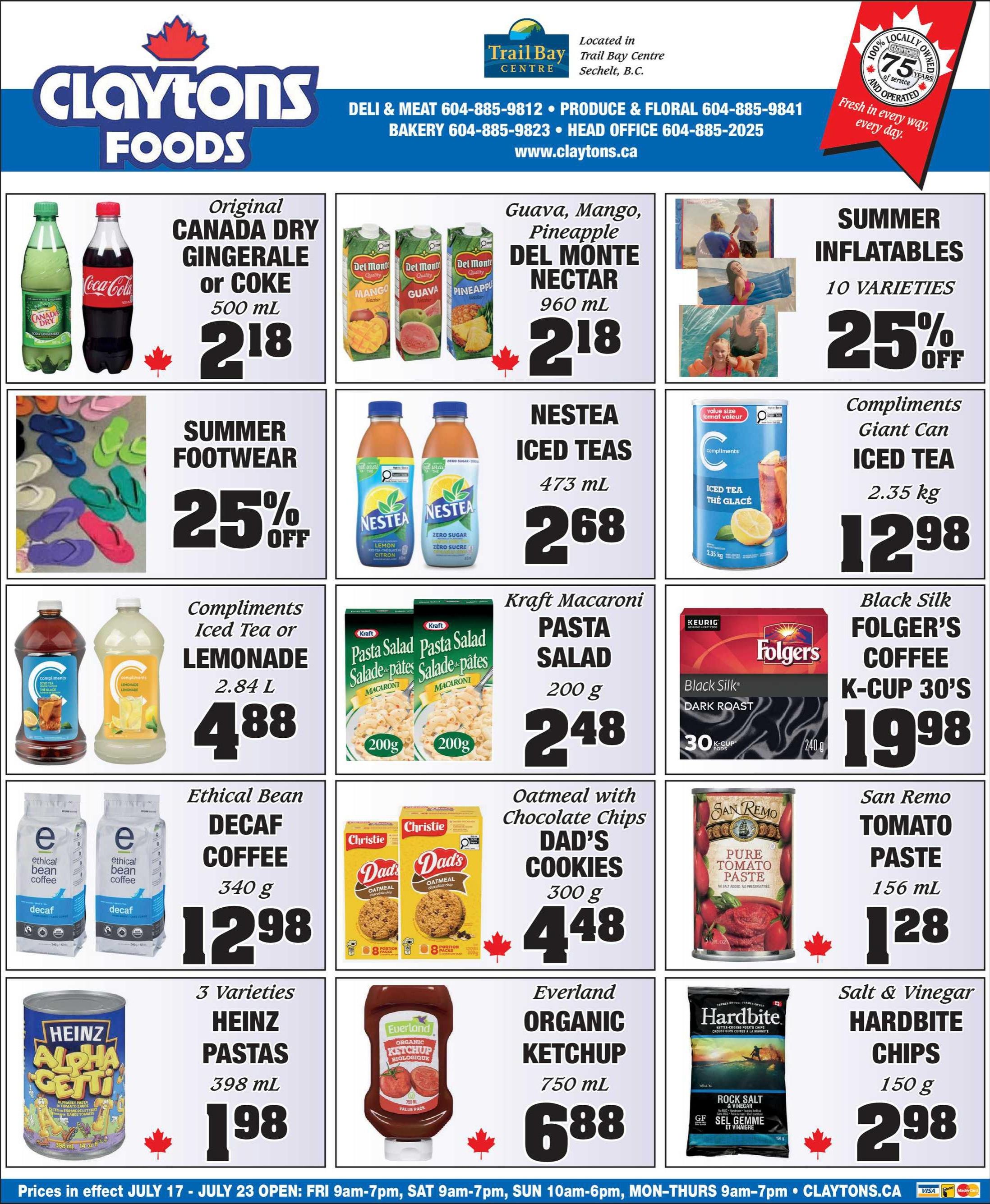 Claytons Heritage Market Flyer July 17 to 23