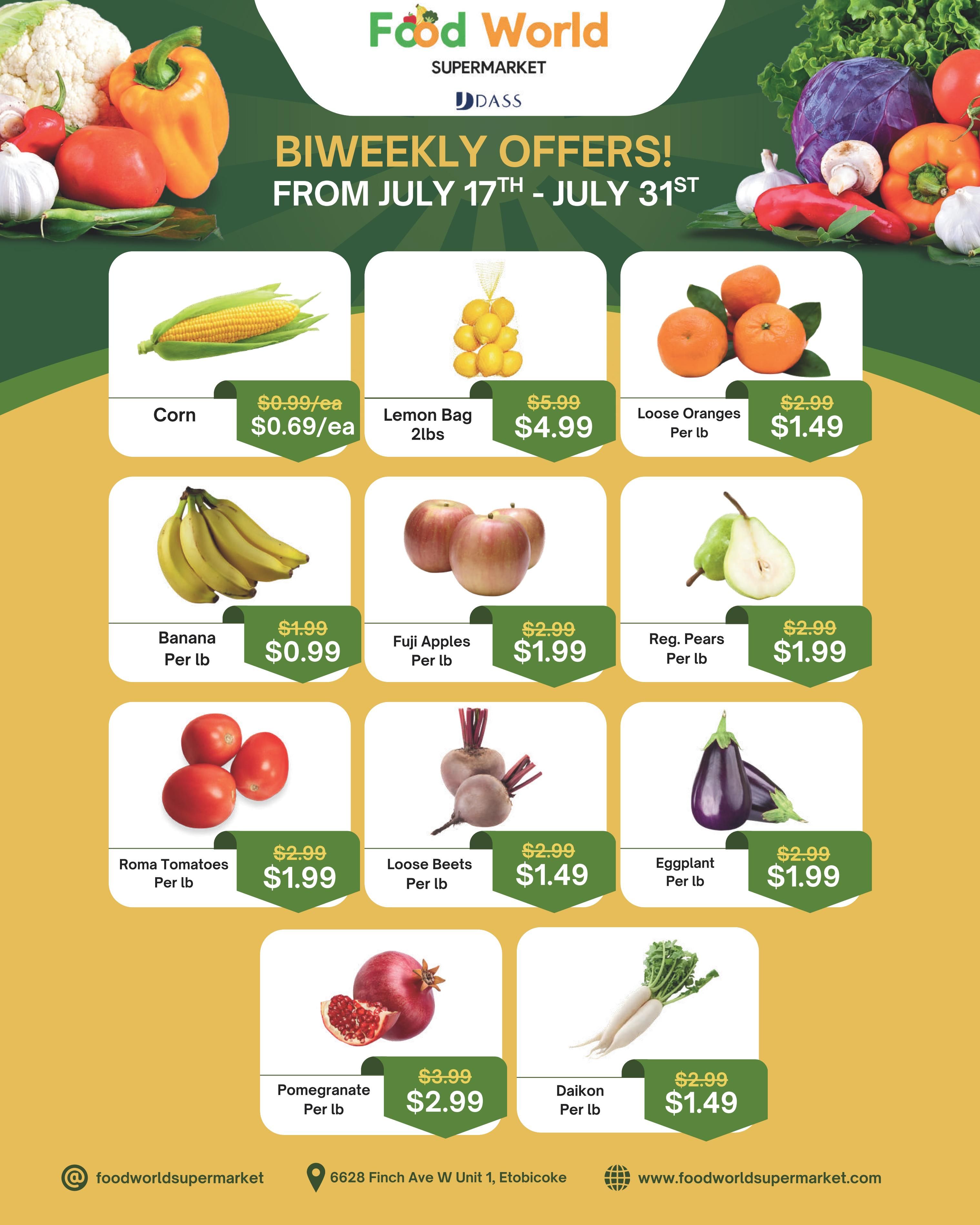 Food World Supermarket Flyer July 17 to 31