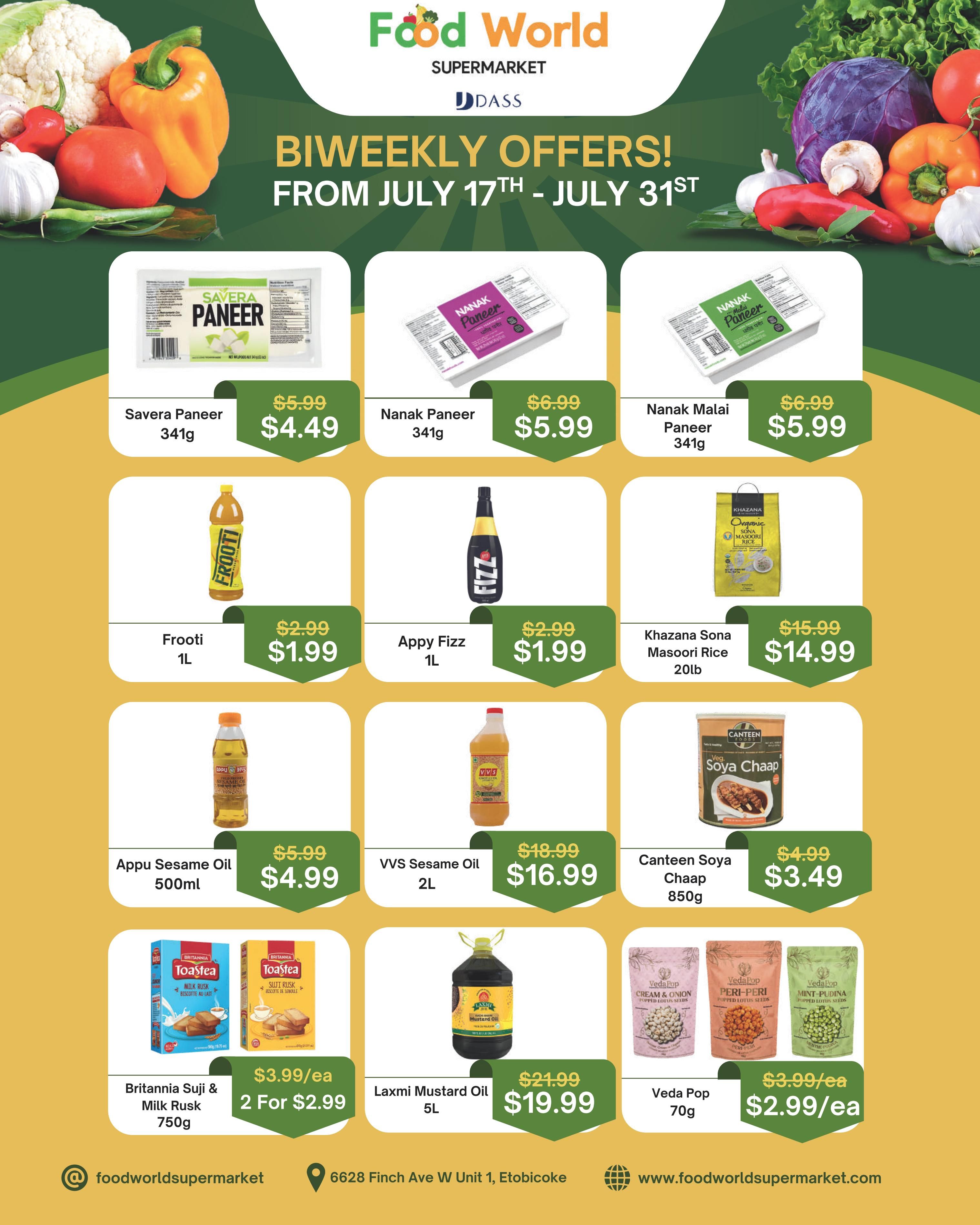 Food World Supermarket Flyer July 17 to 31