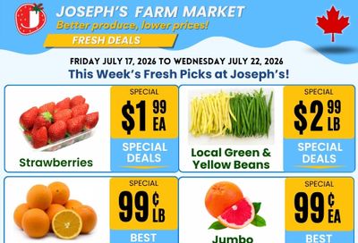 Joseph's Farm Market Flyer July 17 to 22