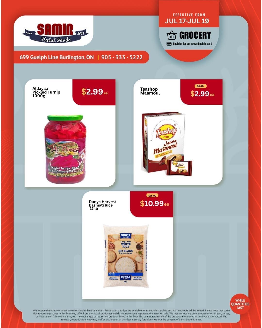 Samir Supermarket (Burlington) Flyer July 17 to 23