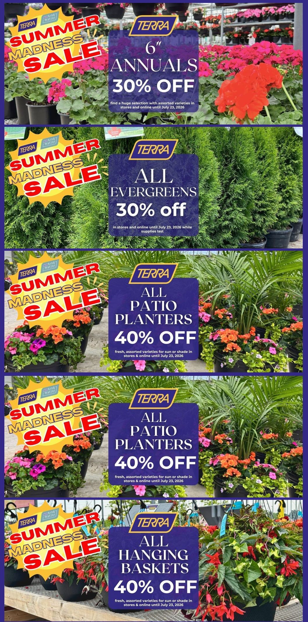 Terra Greenhouses Flyer July 17 to 23
