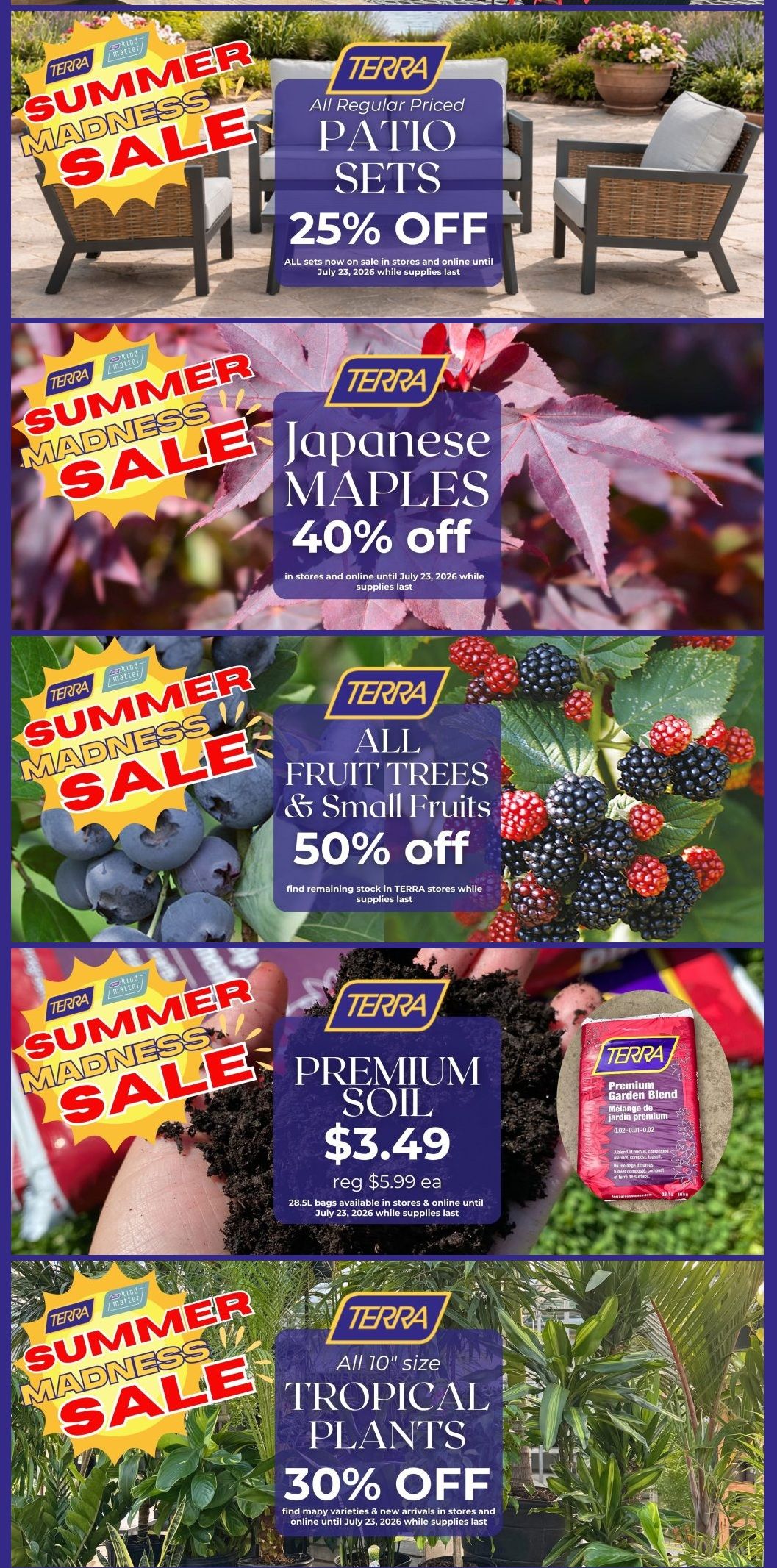 Terra Greenhouses Flyer July 17 to 23