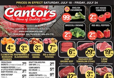 Cantor's Meats Flyer July 18 to 24