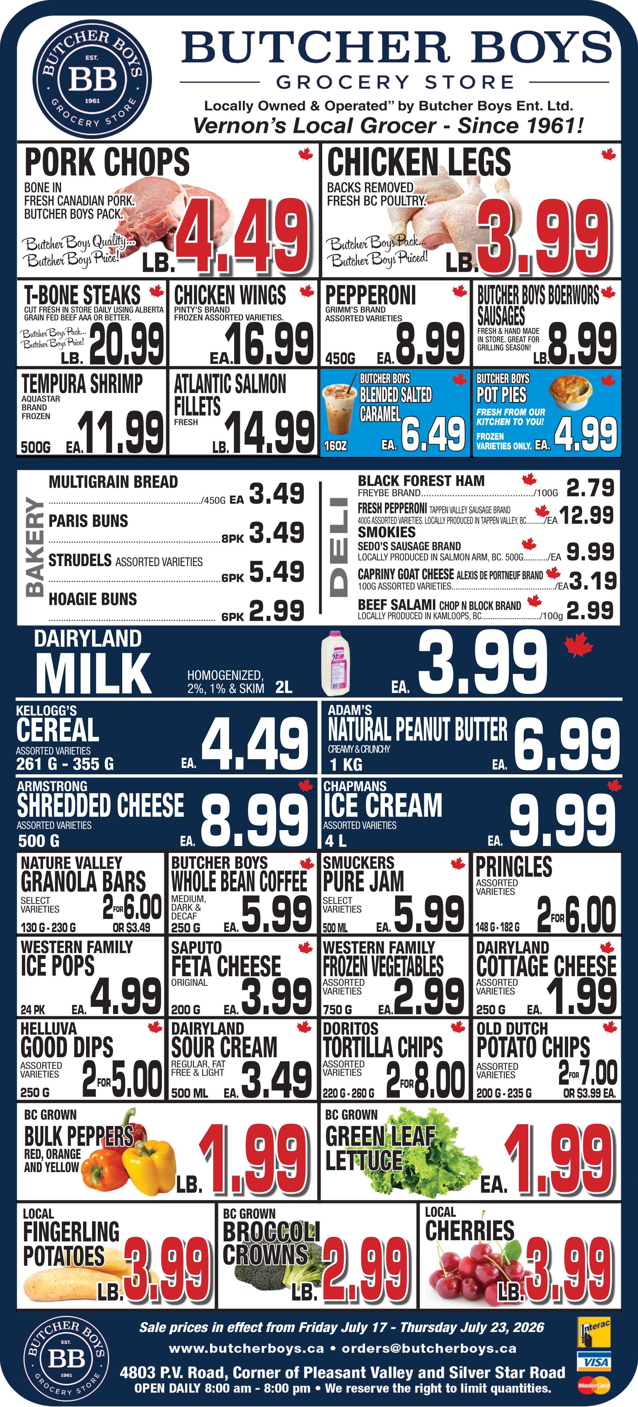 Butcher Boys Grocery Store Flyer July 17 to 23