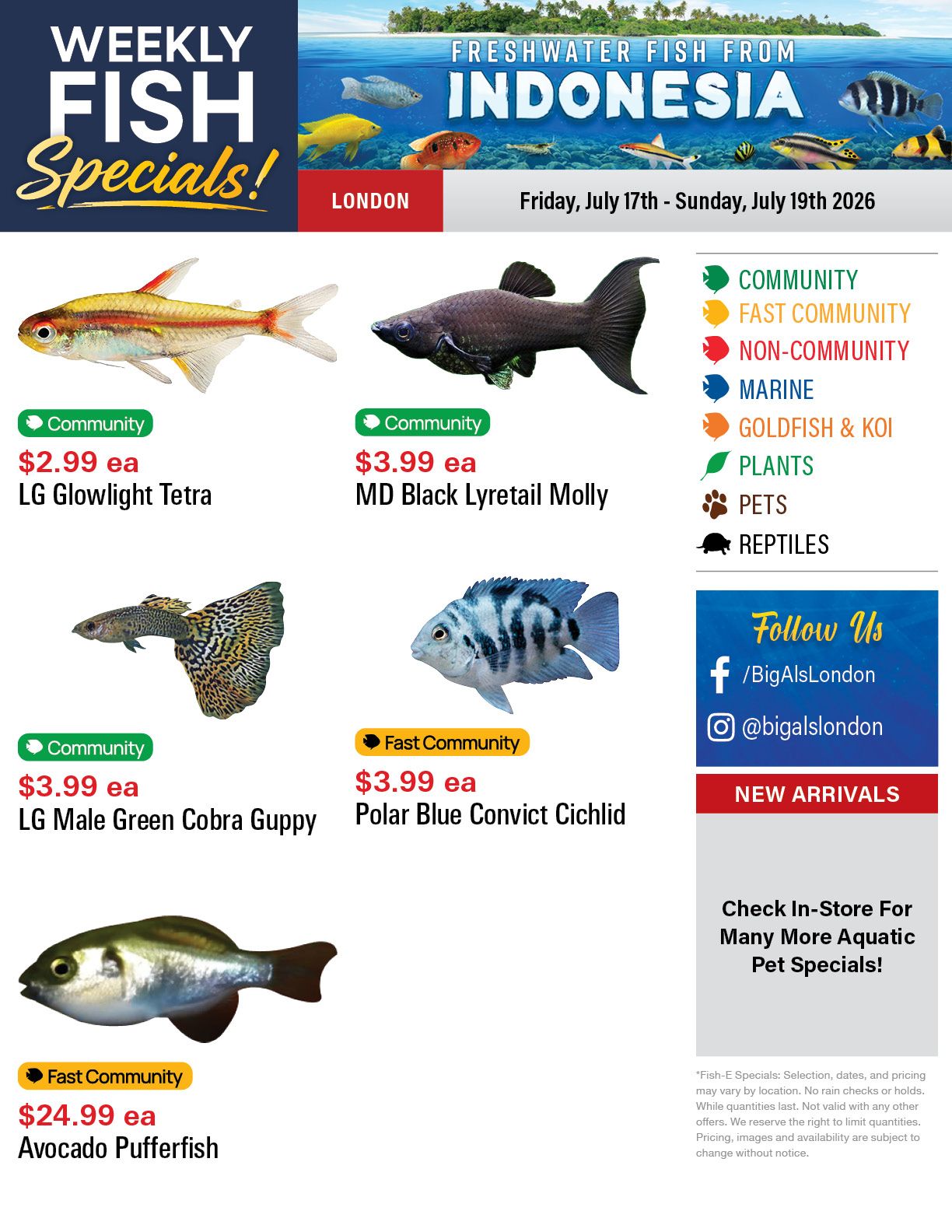 Big Al's (London) Weekend Specials July 17 to 19
