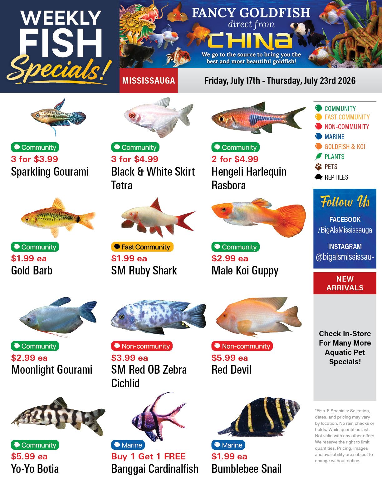 Big Al's (Mississauga) Weekly Specials July 17 to 23