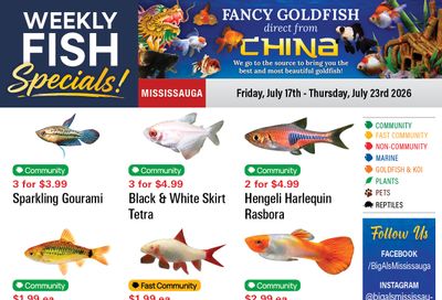 Big Al's (Mississauga) Weekly Specials July 17 to 23