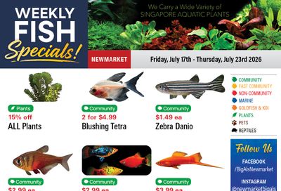 Big Al's (Newmarket) Weekly Specials July 17 to 23