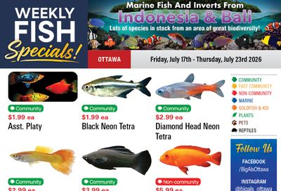 Big Al's (Ottawa) Weekly Specials July 17 to 23