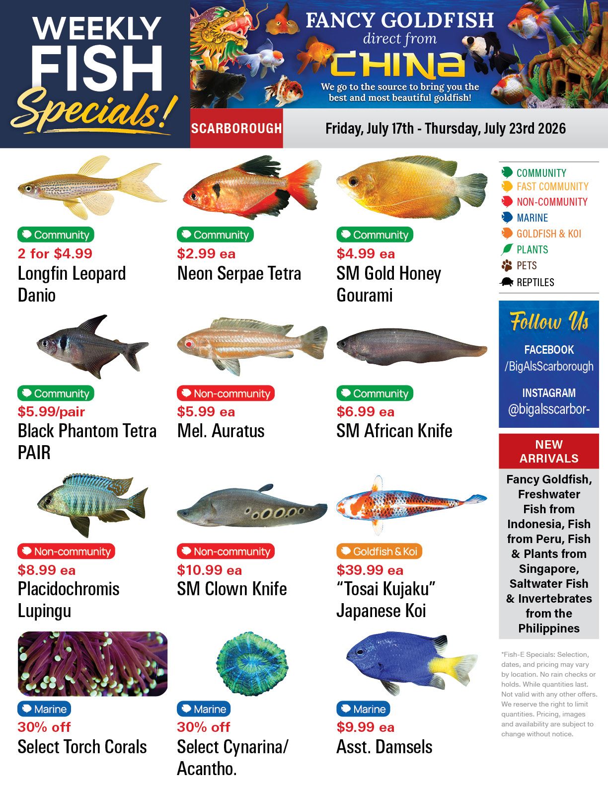 Big Al's (Scarborough) Weekly Specials July 17 to 23