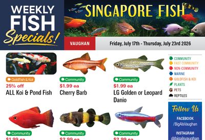 Big Al's (Vaughan) Weekly Specials July 17 to 23