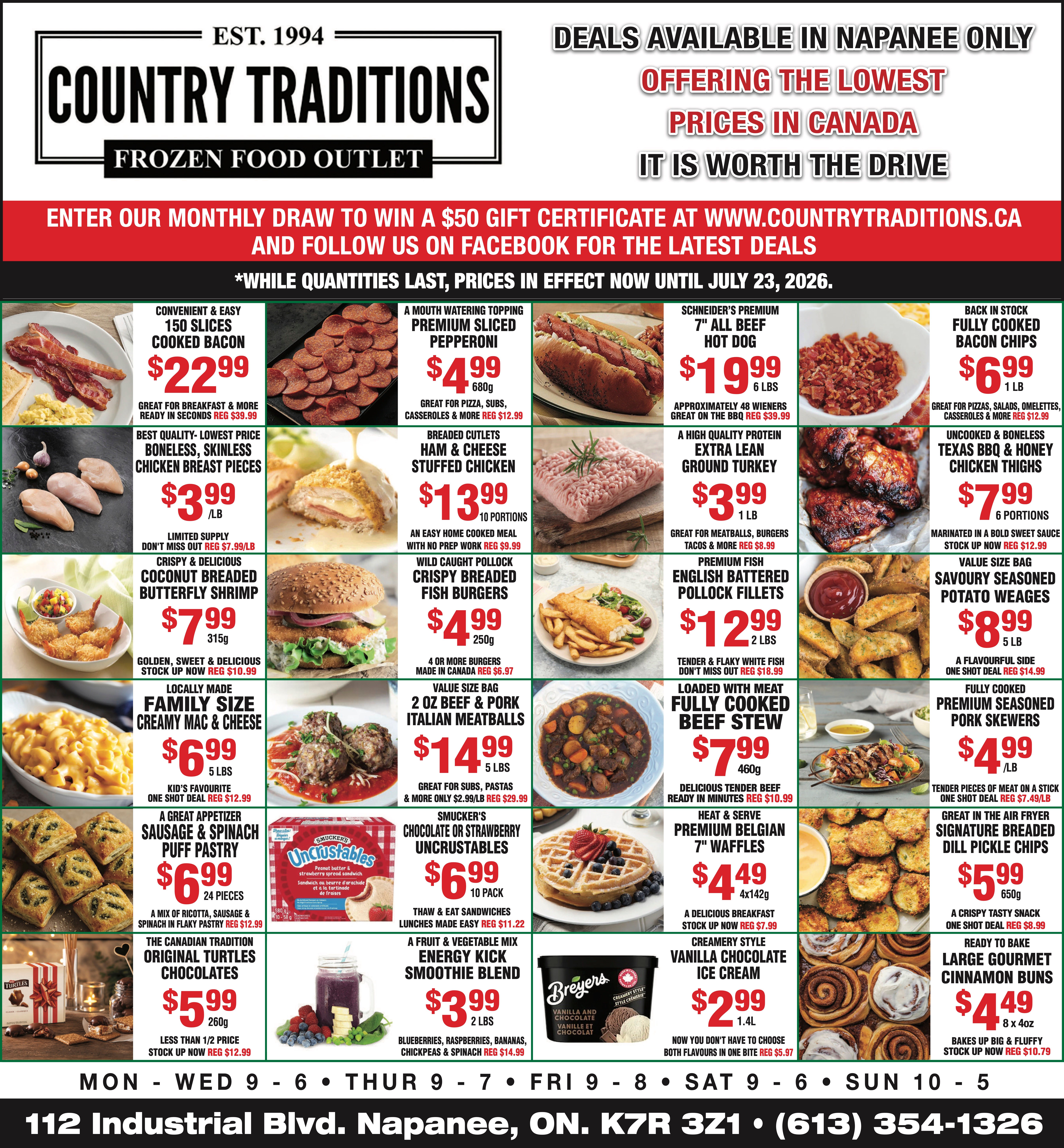 Country Traditions Flyer July 16 to 23