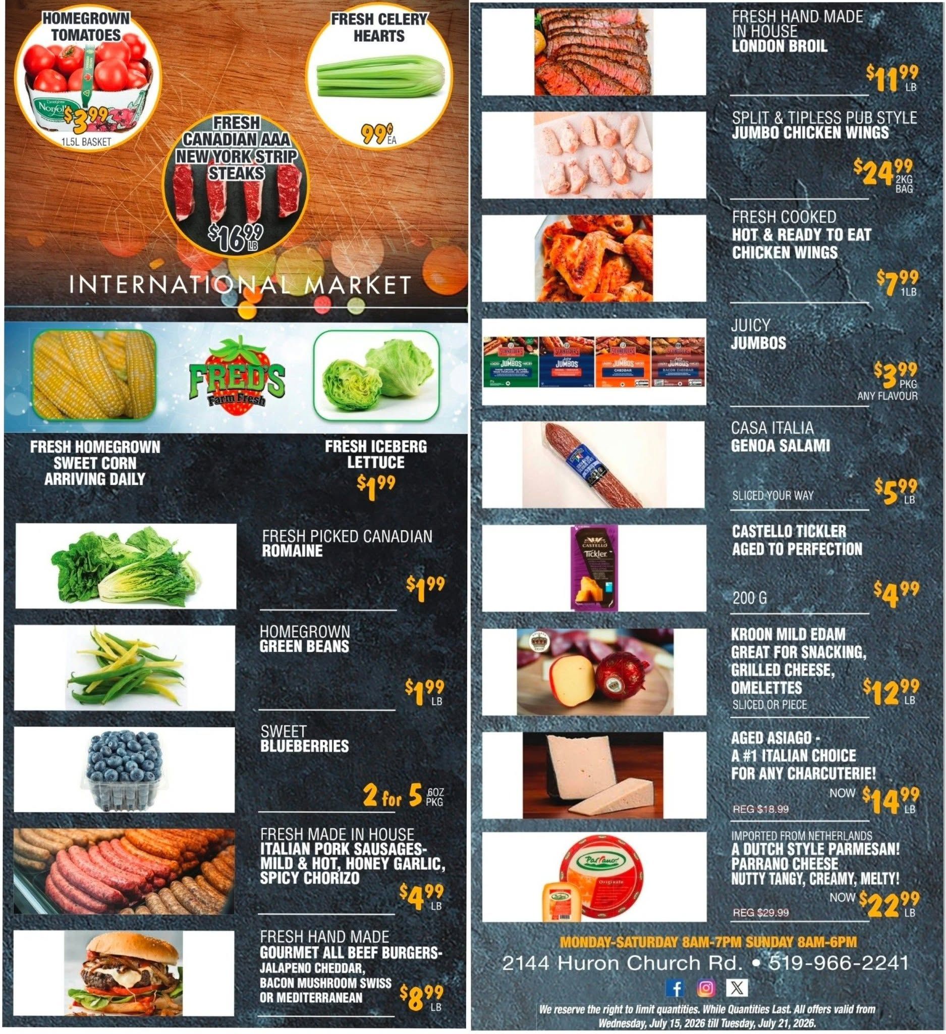 Fred's Farm Fresh Flyer July 15 to 21