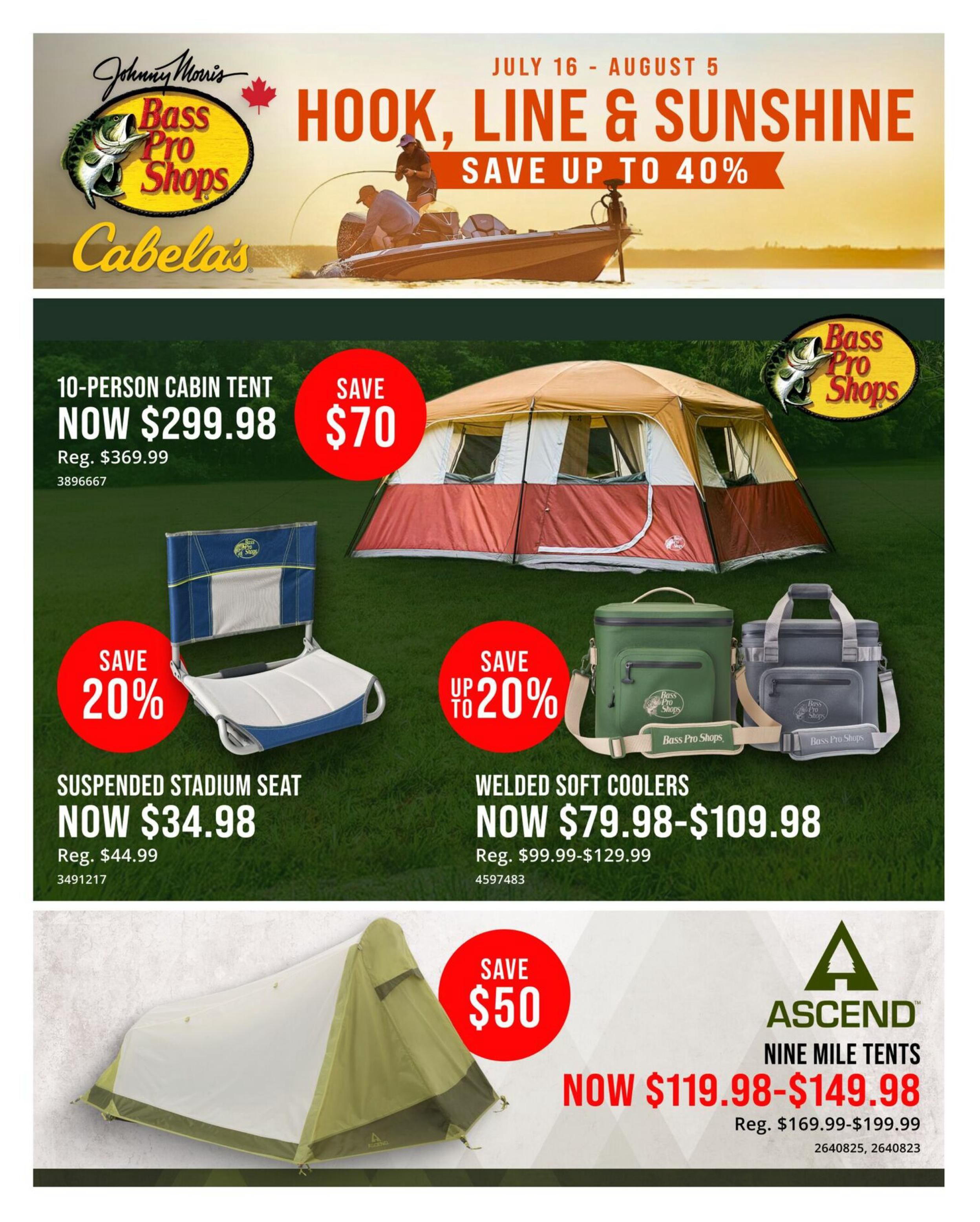 Bass Pro Shops Flyer July 16 to August 5