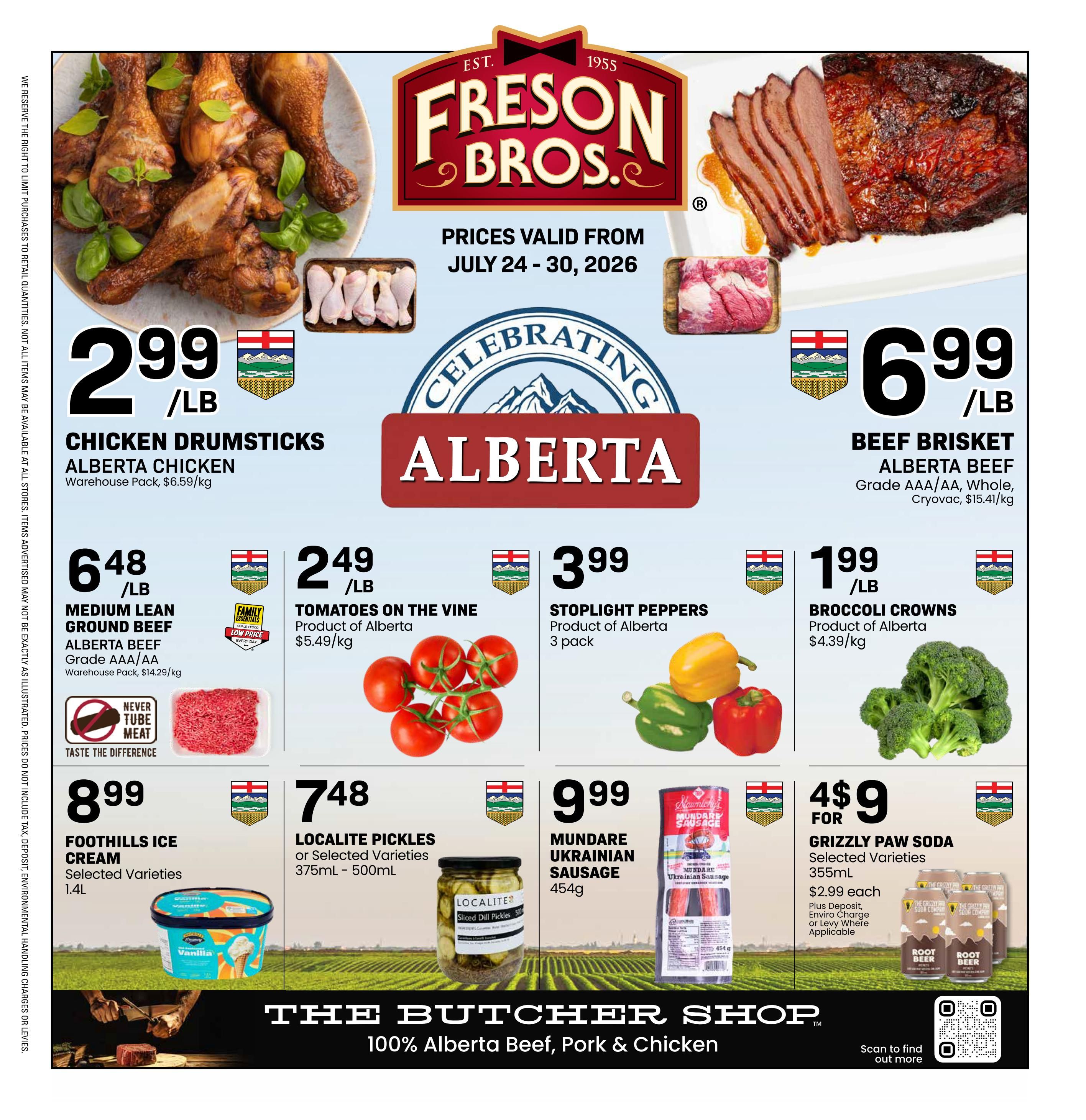 Freson Bros. Flyer July 24 to 30