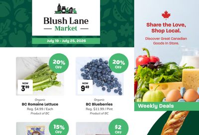 Blush Lane Organic Market Flyer July 19 to 25