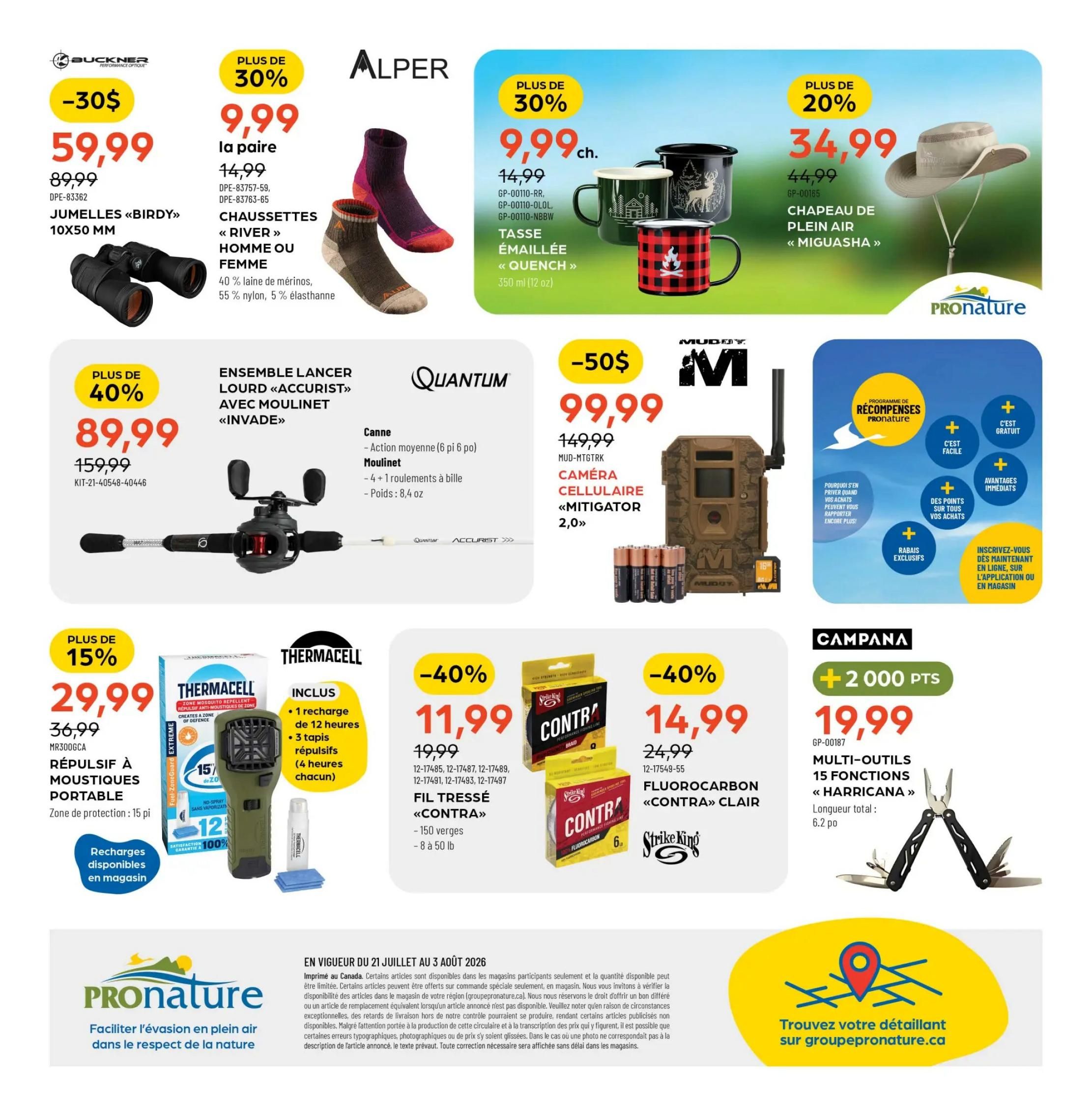 Pronature Flyer July 21 to August 3