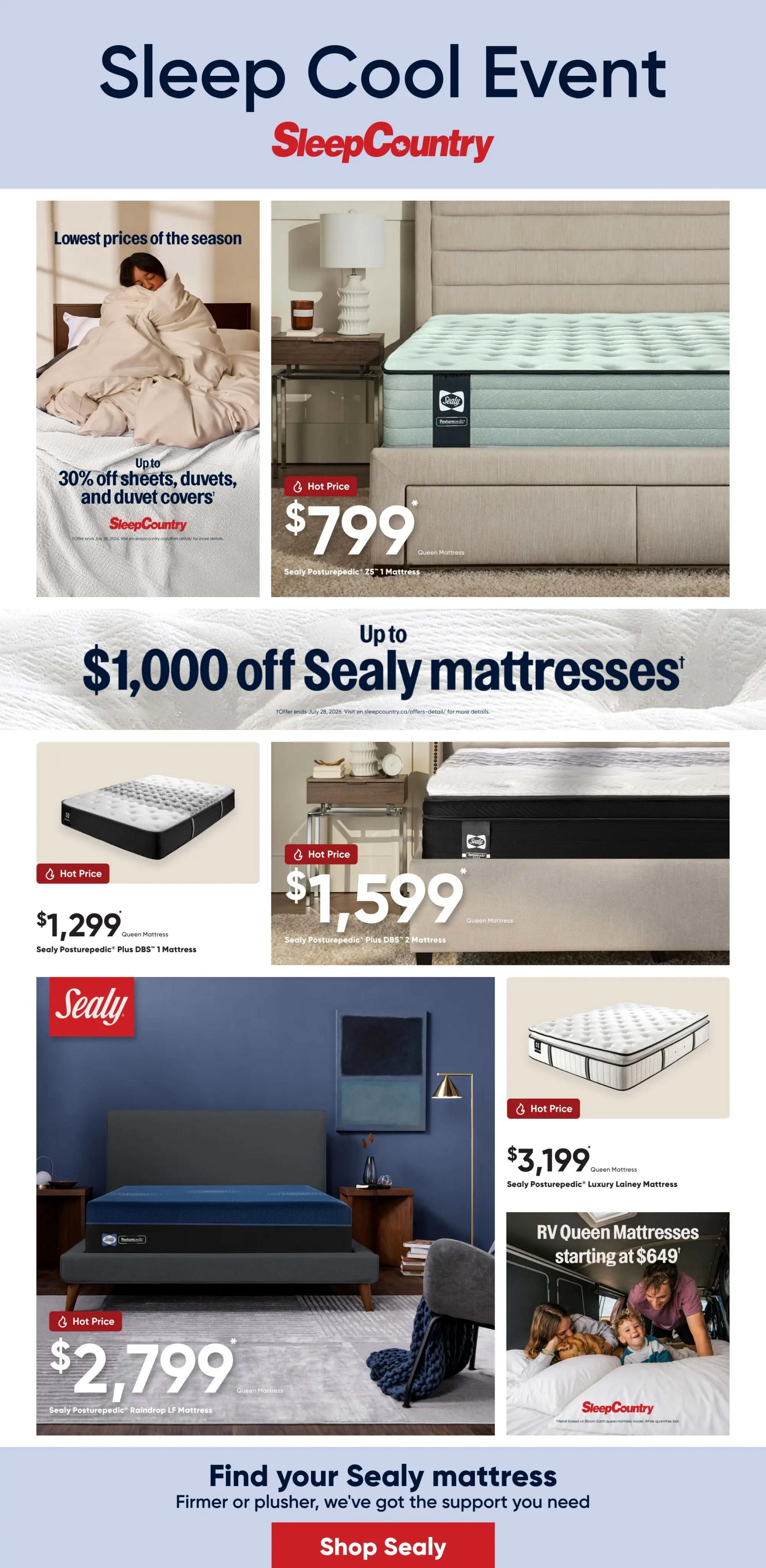 Sleep Country Flyer July 20 to 28