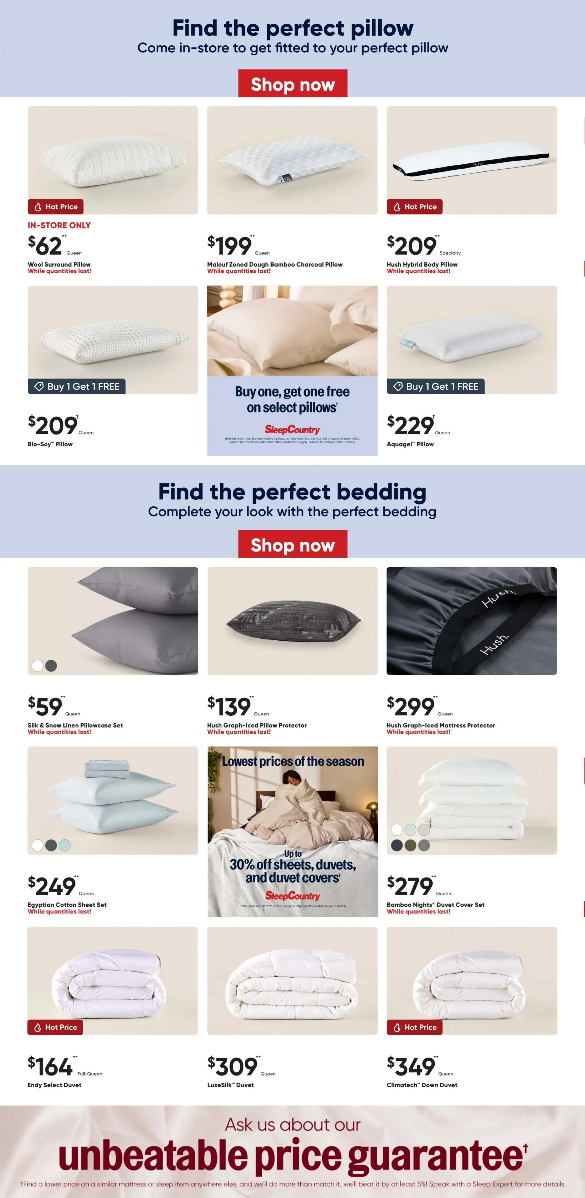 Sleep Country Flyer July 20 to 28
