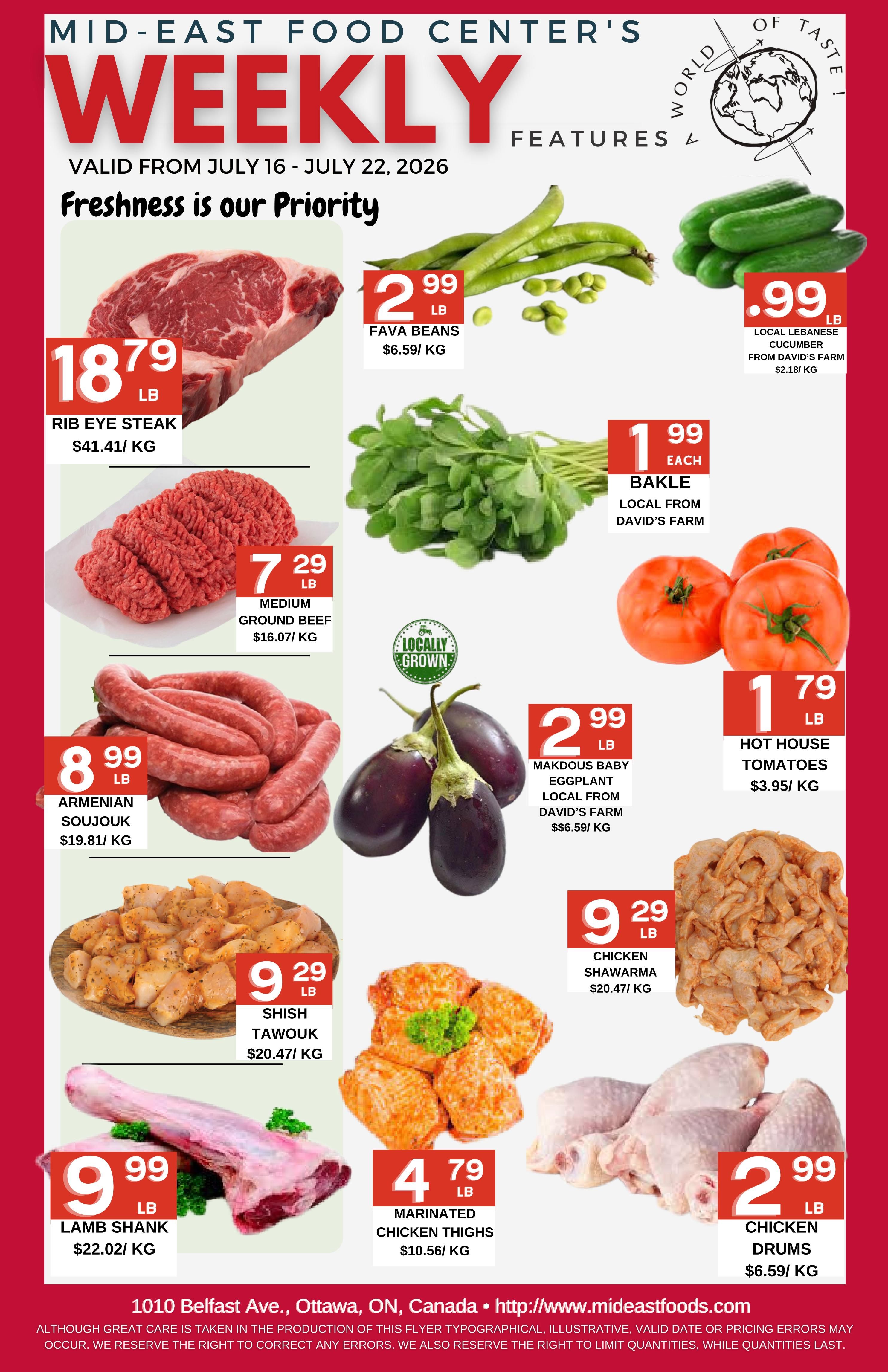 Mid-East Food Centre Flyer July 16 to 22