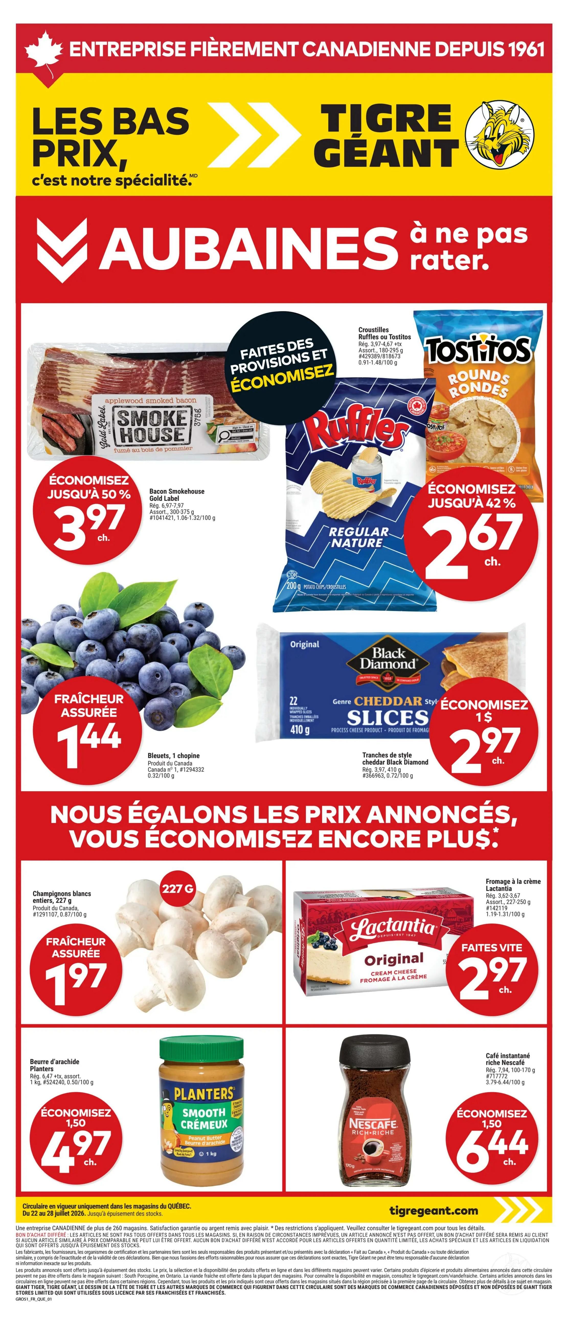 Tigre Géant Flyer July 22 to 28