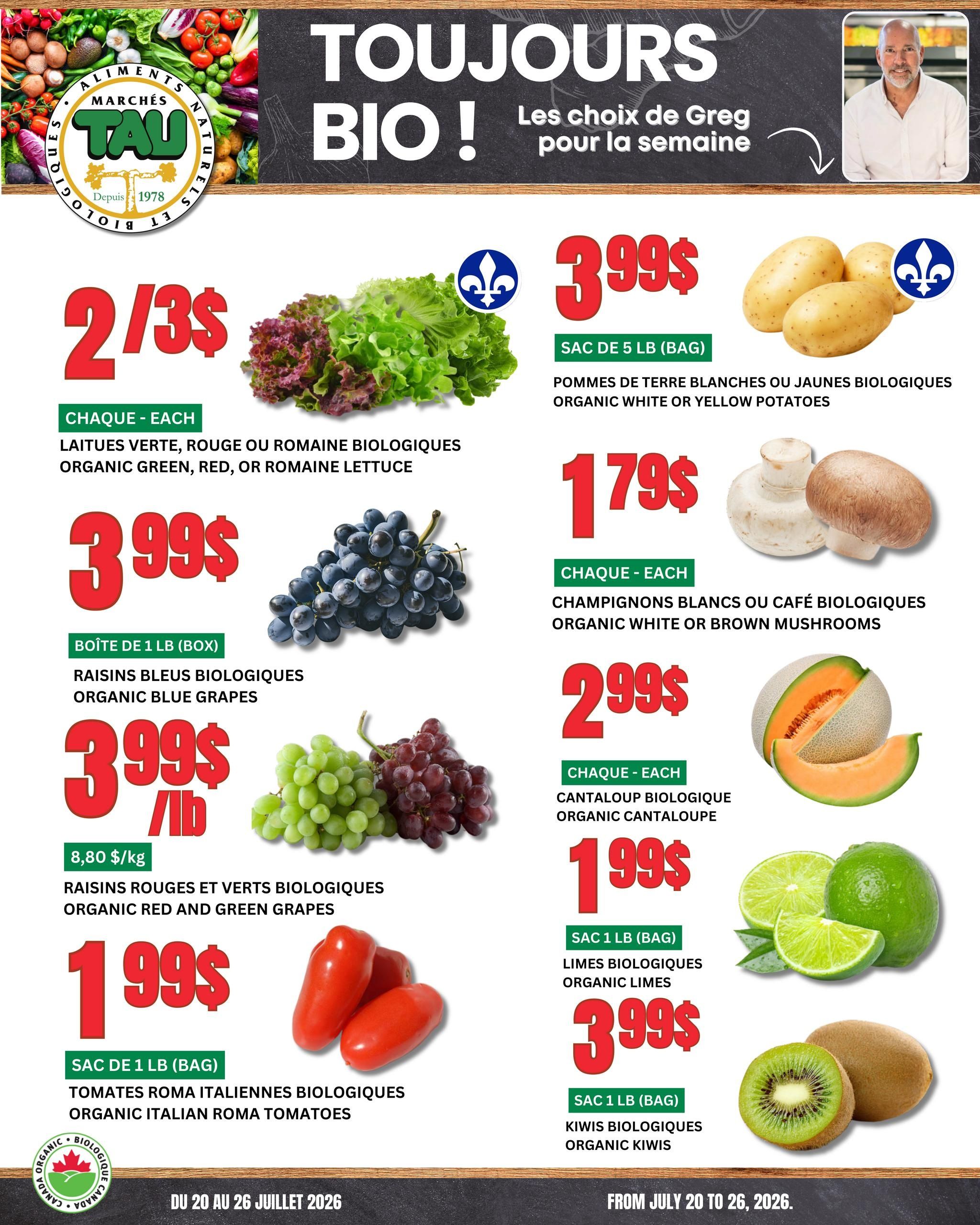 Marches Tau Produce Flyer July 20 to 26