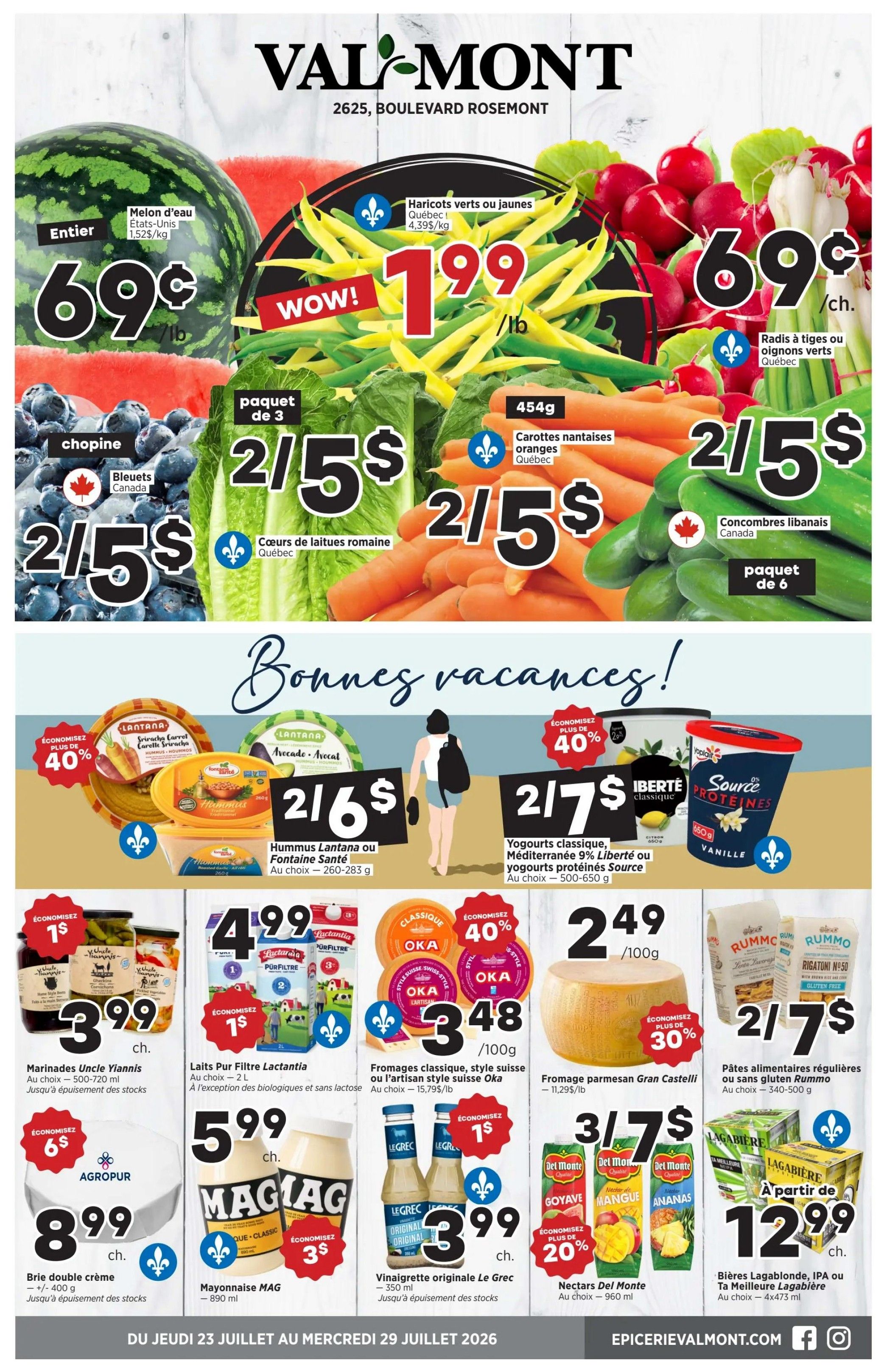 Val-Mont Flyer July 23 to 29