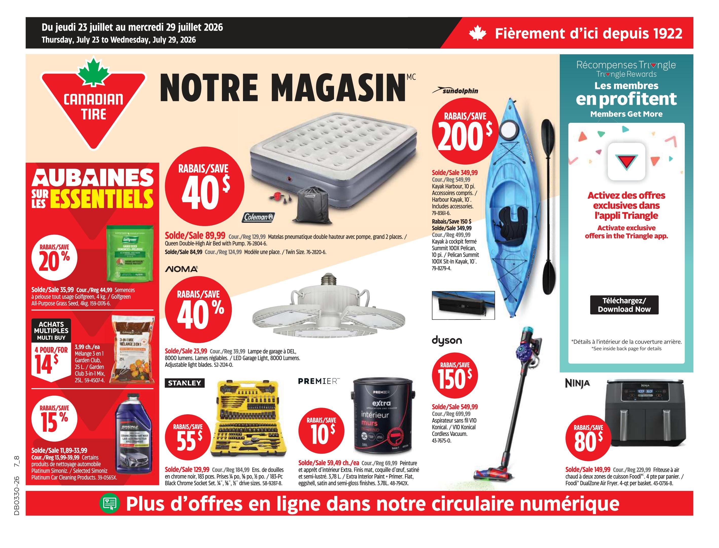 Canadian Tire (QC) Flyer July 23 to 29