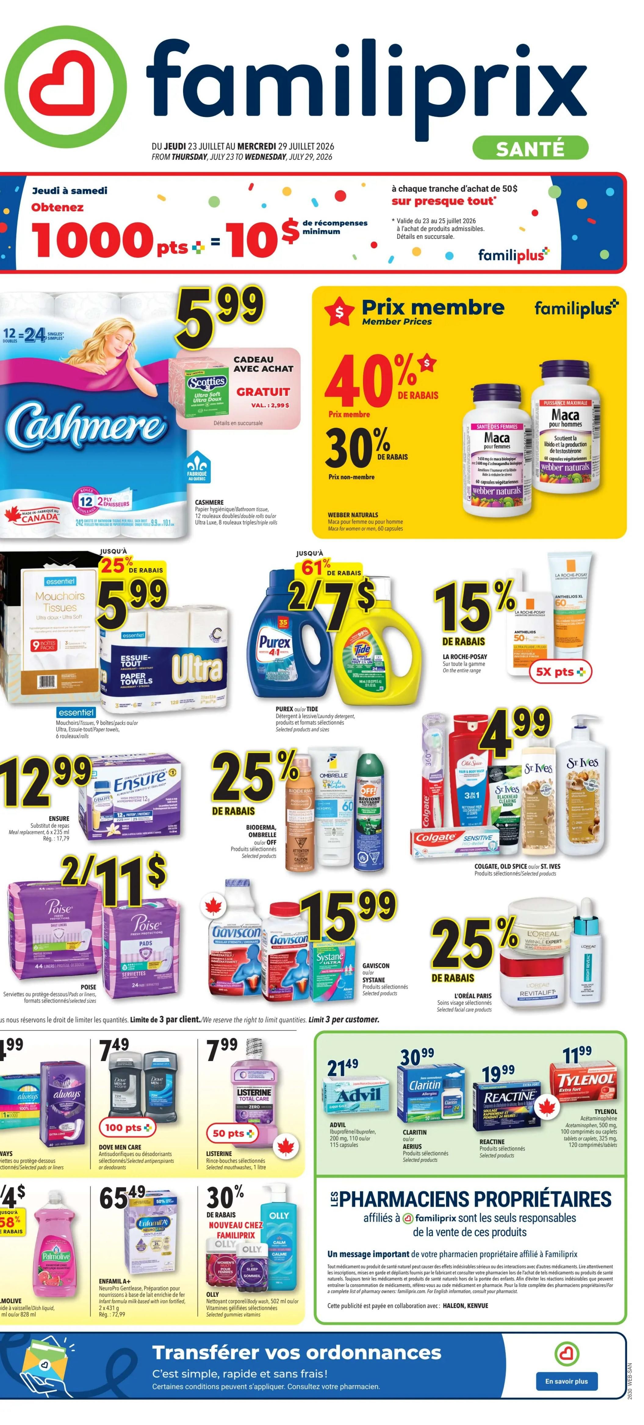 Familiprix Sante Flyer July 23 to 29