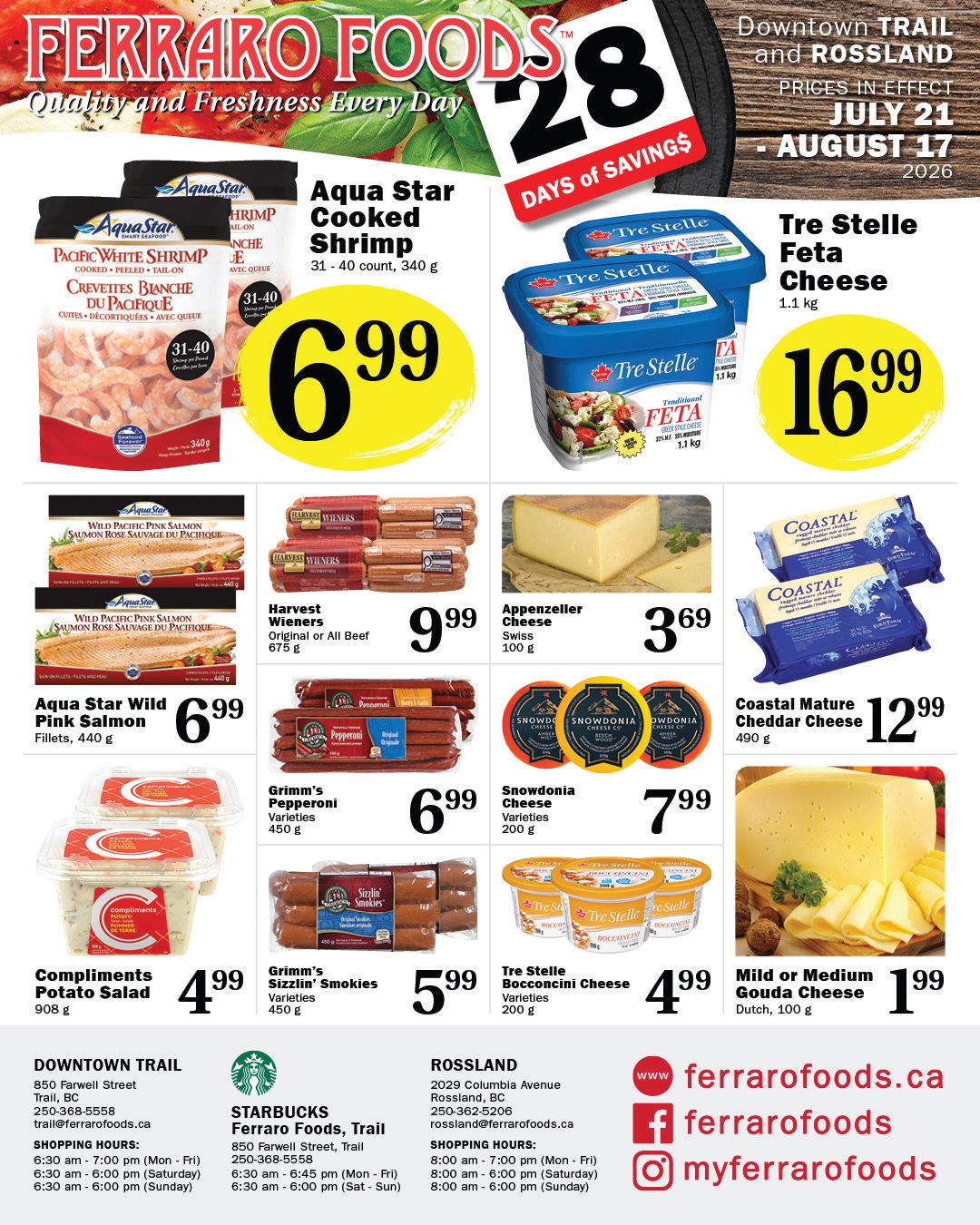 Ferraro Foods Monthly Flyer July 21 to August 17