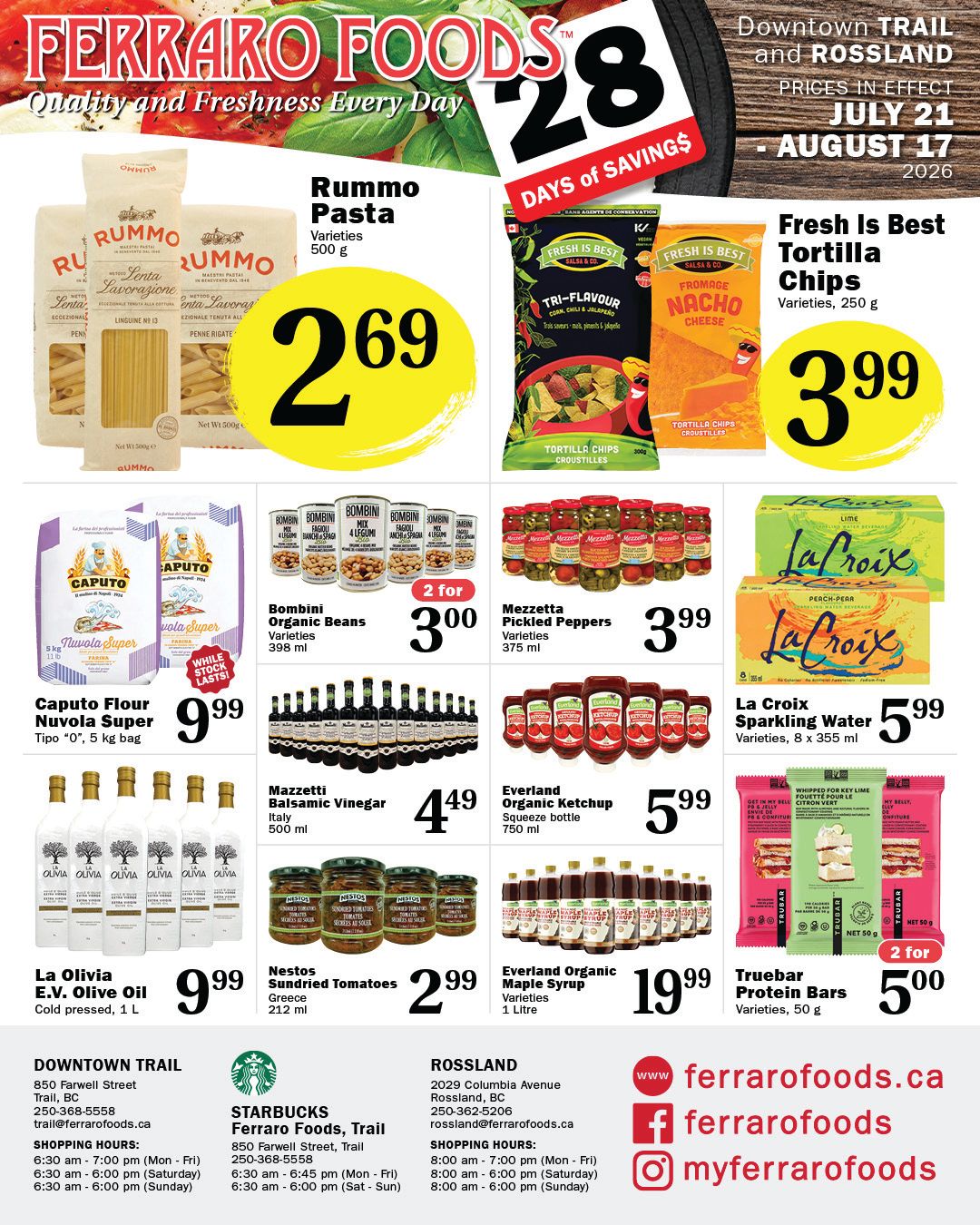 Ferraro Foods Monthly Flyer July 21 to August 17