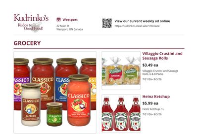 Kudrinko's Flyer July 21 to August 3
