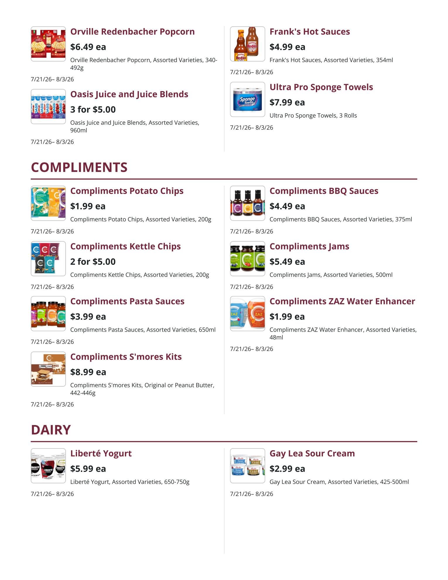 Kudrinko's Flyer July 21 to August 3