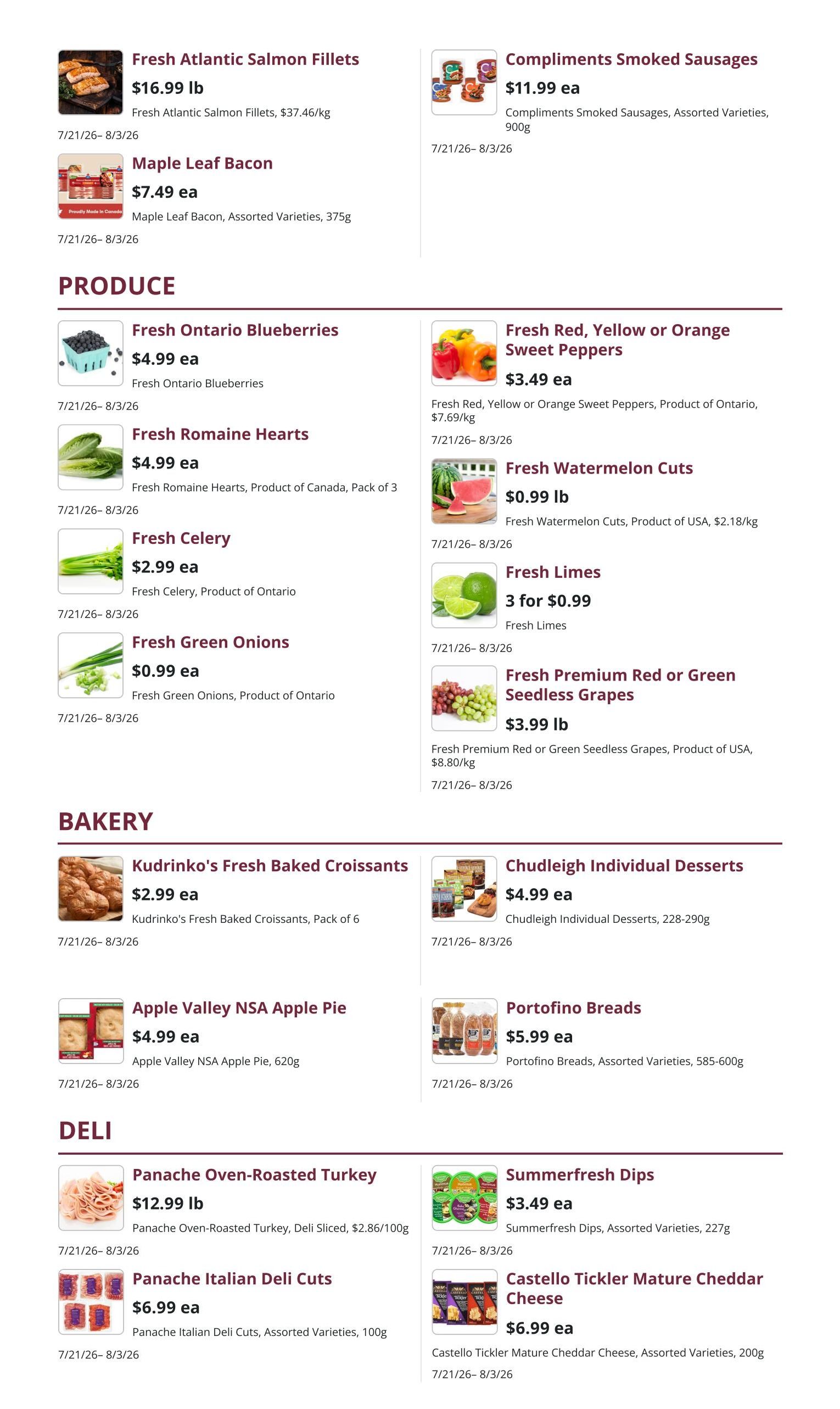 Kudrinko's Flyer July 21 to August 3