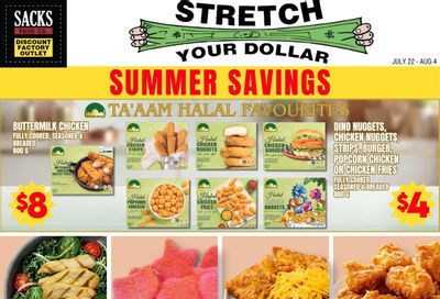 Sacks Food Co. Flyer July 22 to August 4