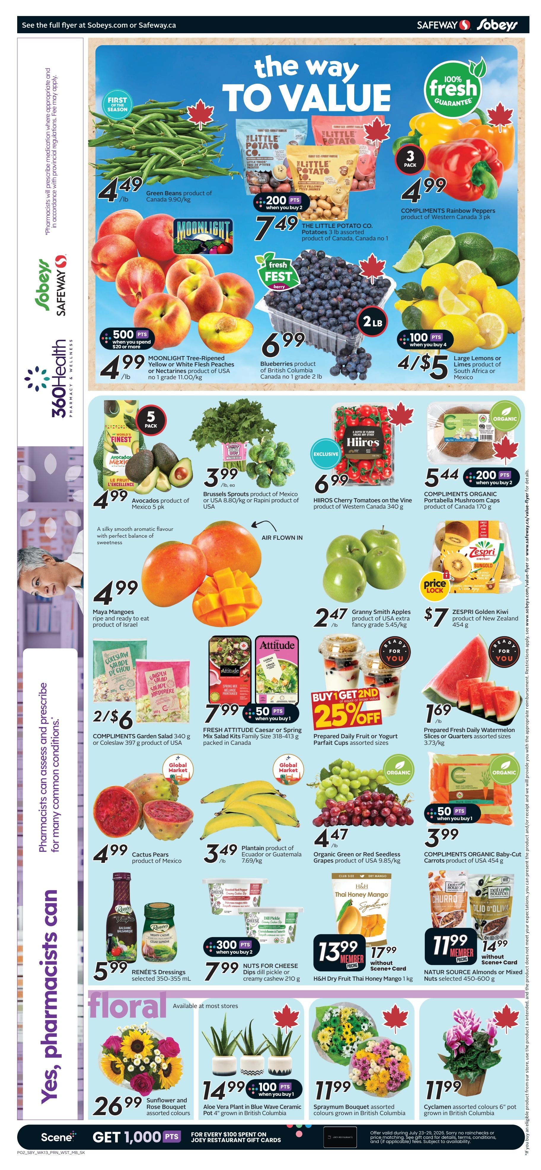 Sobeys/Safeway (SK & MB) Flyer July 23 to 29