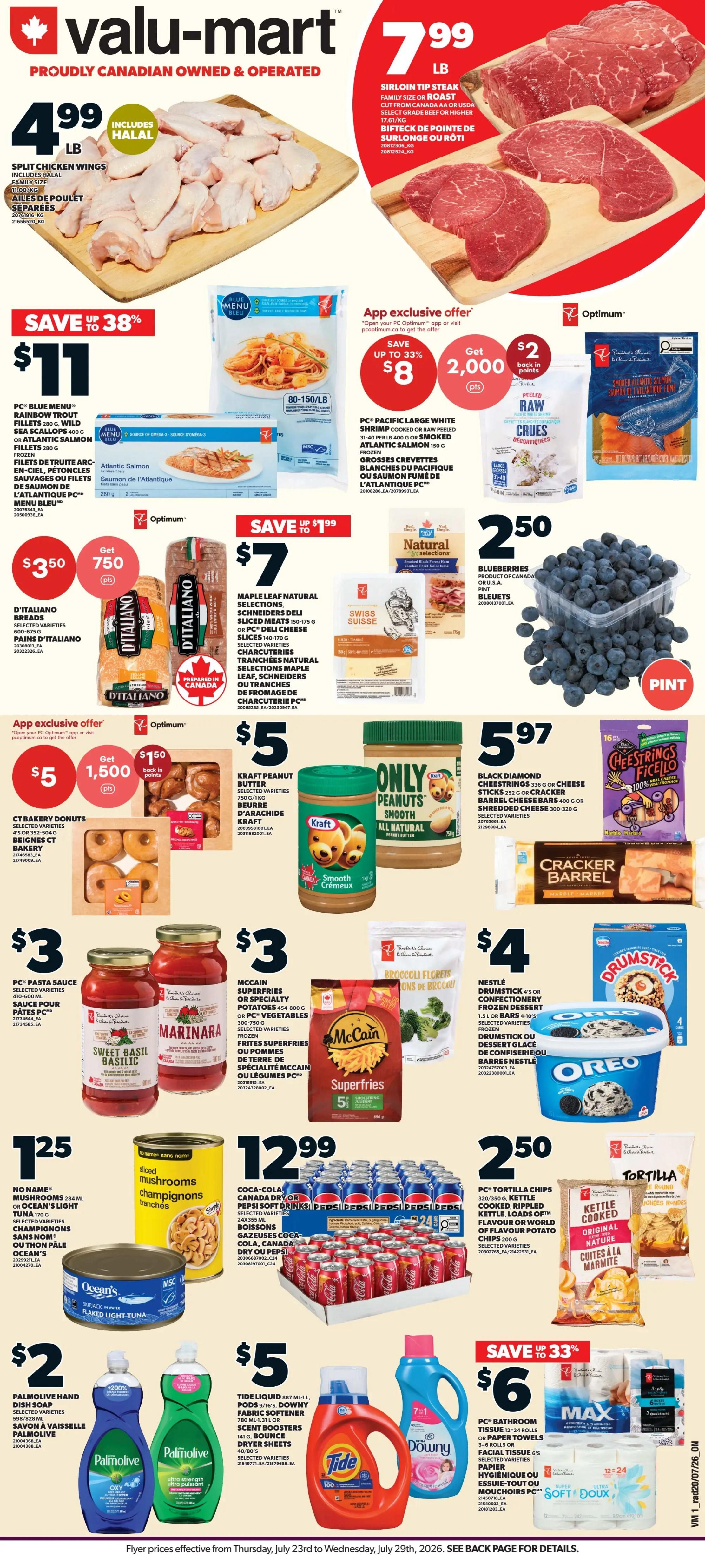 Valu-mart Flyer July 23 to 29