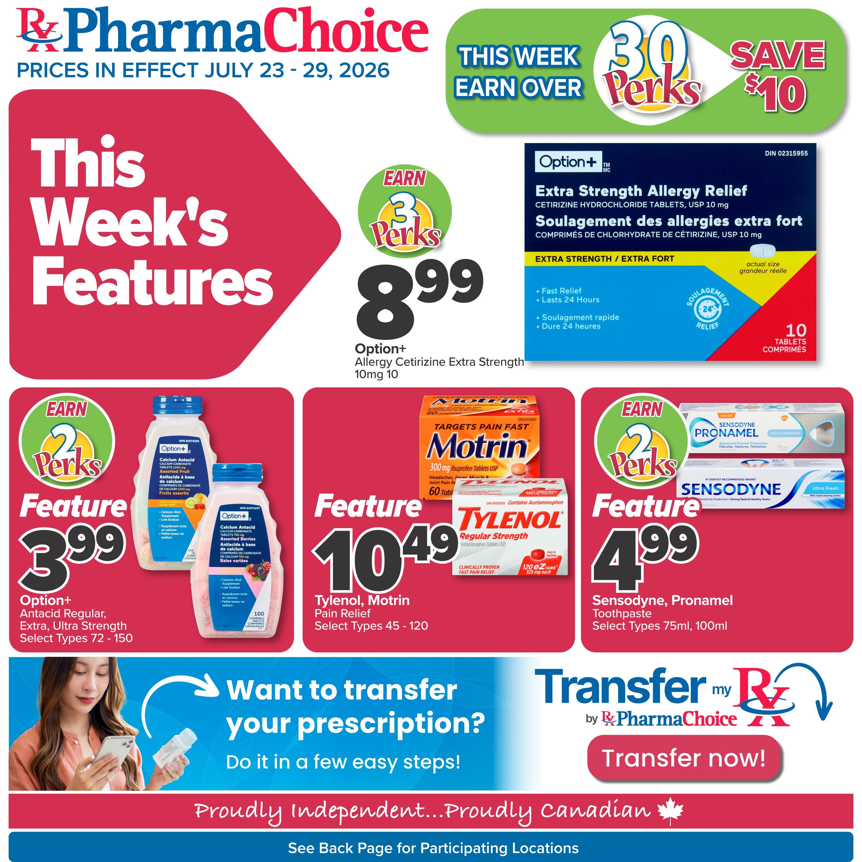 PharmaChoice Health Centre Flyer July 23 to 29