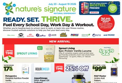 Nature's Signature Flyer July 23 to August 19