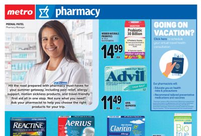 Metro (ON) Pharmacy Flyer July 23 to August 19