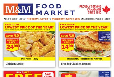 M&M Food Market (Atlantic, ON & West) Flyer July 23 to 29