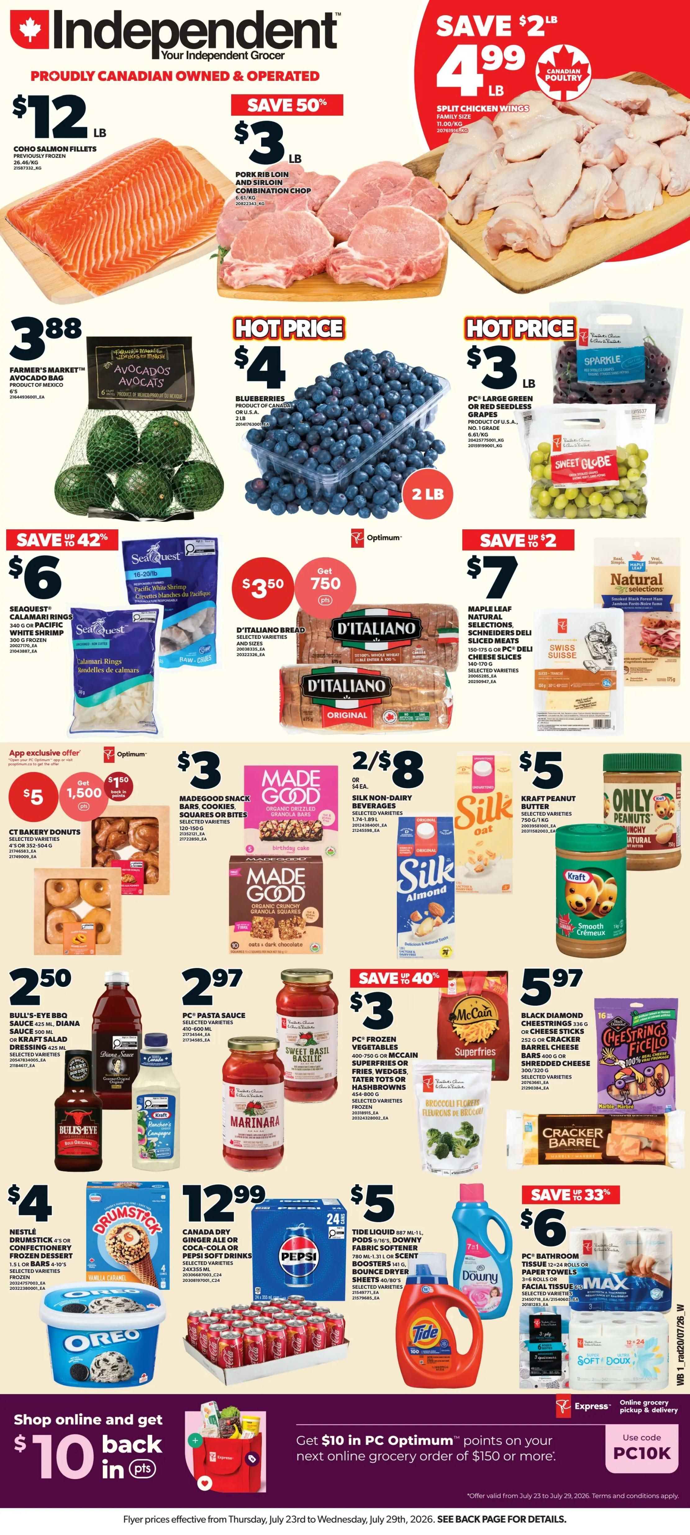 Independent Grocer (West) Flyer July 23 to 29