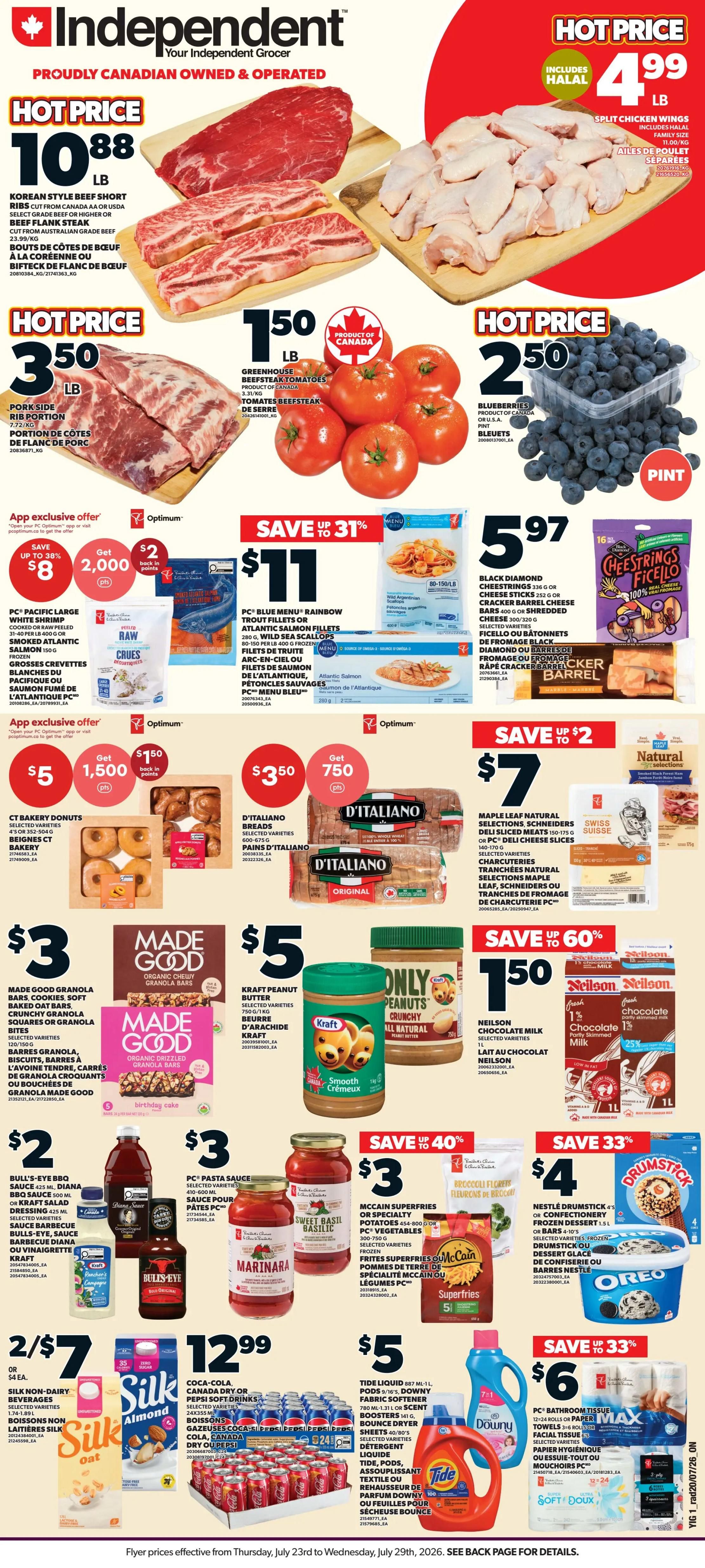 Independent Grocer (ON) Flyer July 23 to 29