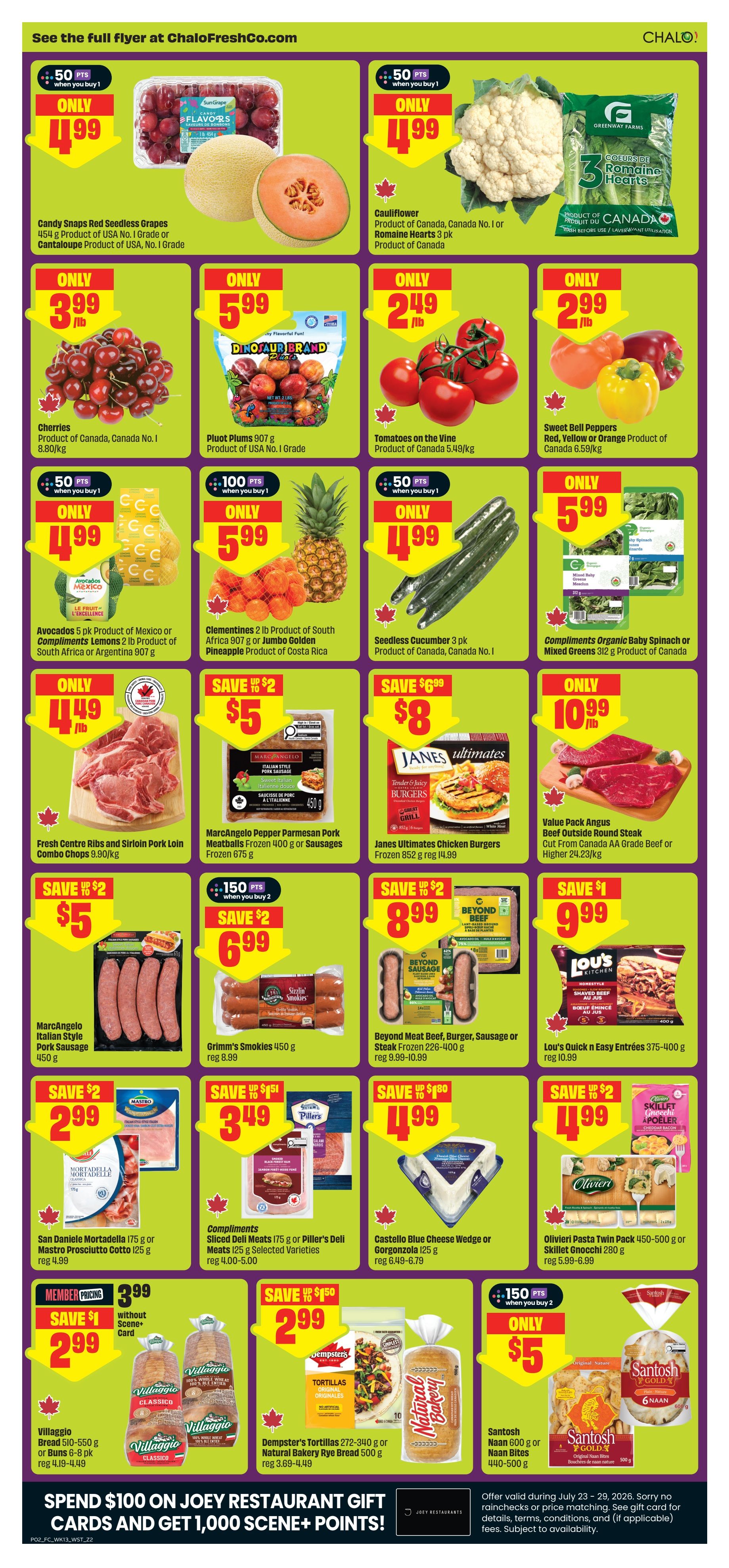 Chalo! FreshCo (West) Flyer July 23 to 29