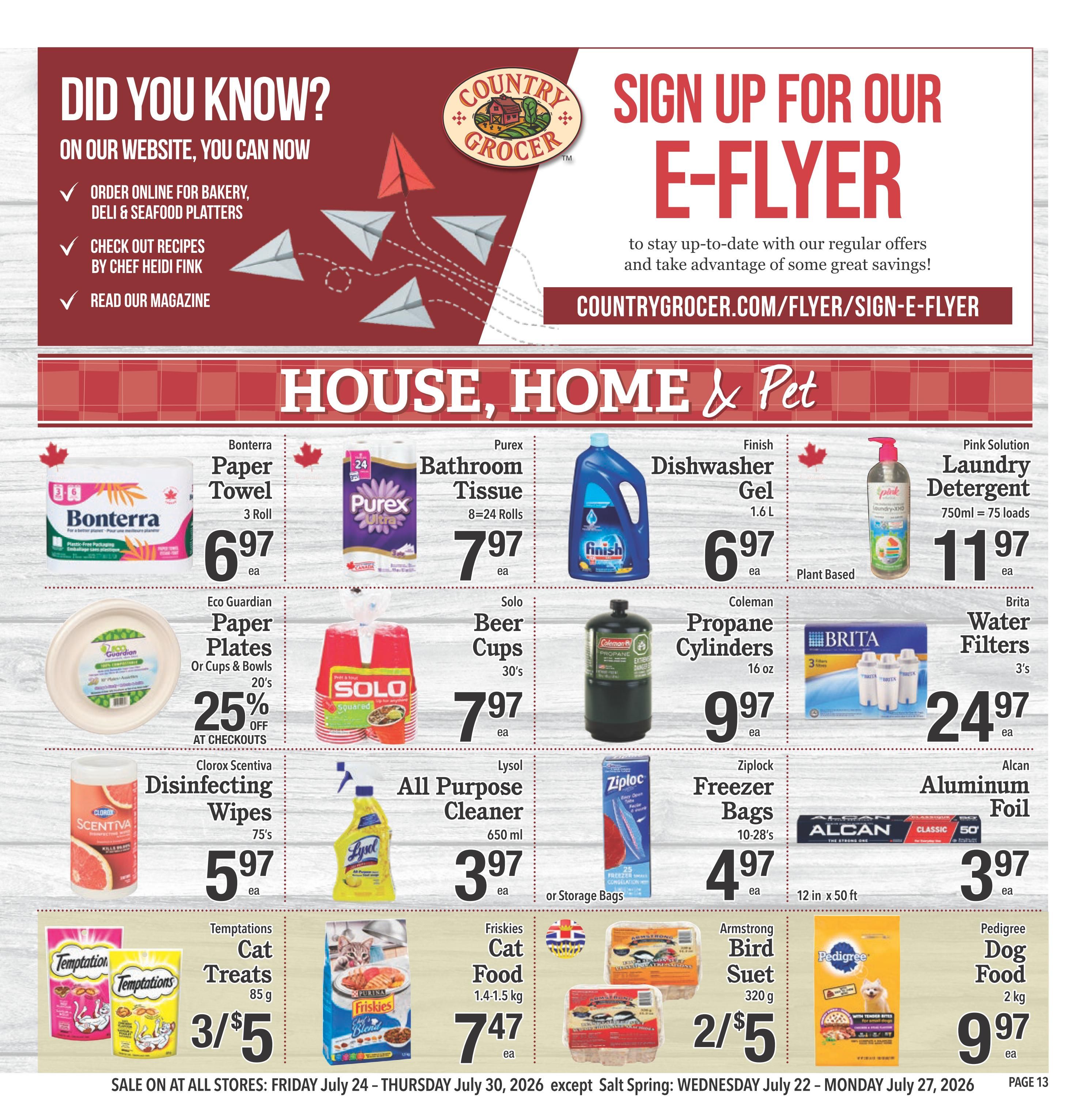 Country Grocer Flyer July 24 to 30