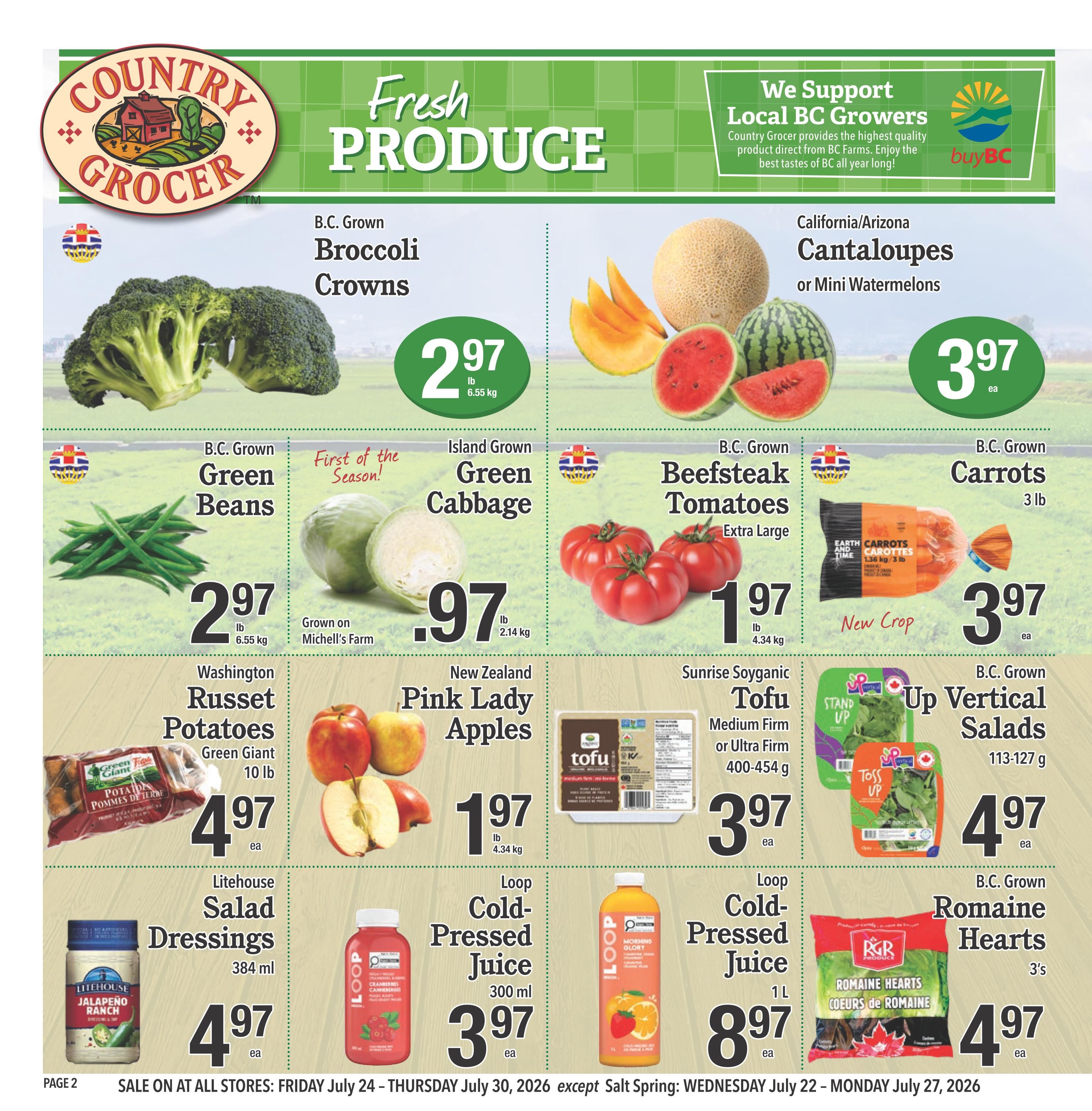 Country Grocer Flyer July 24 to 30