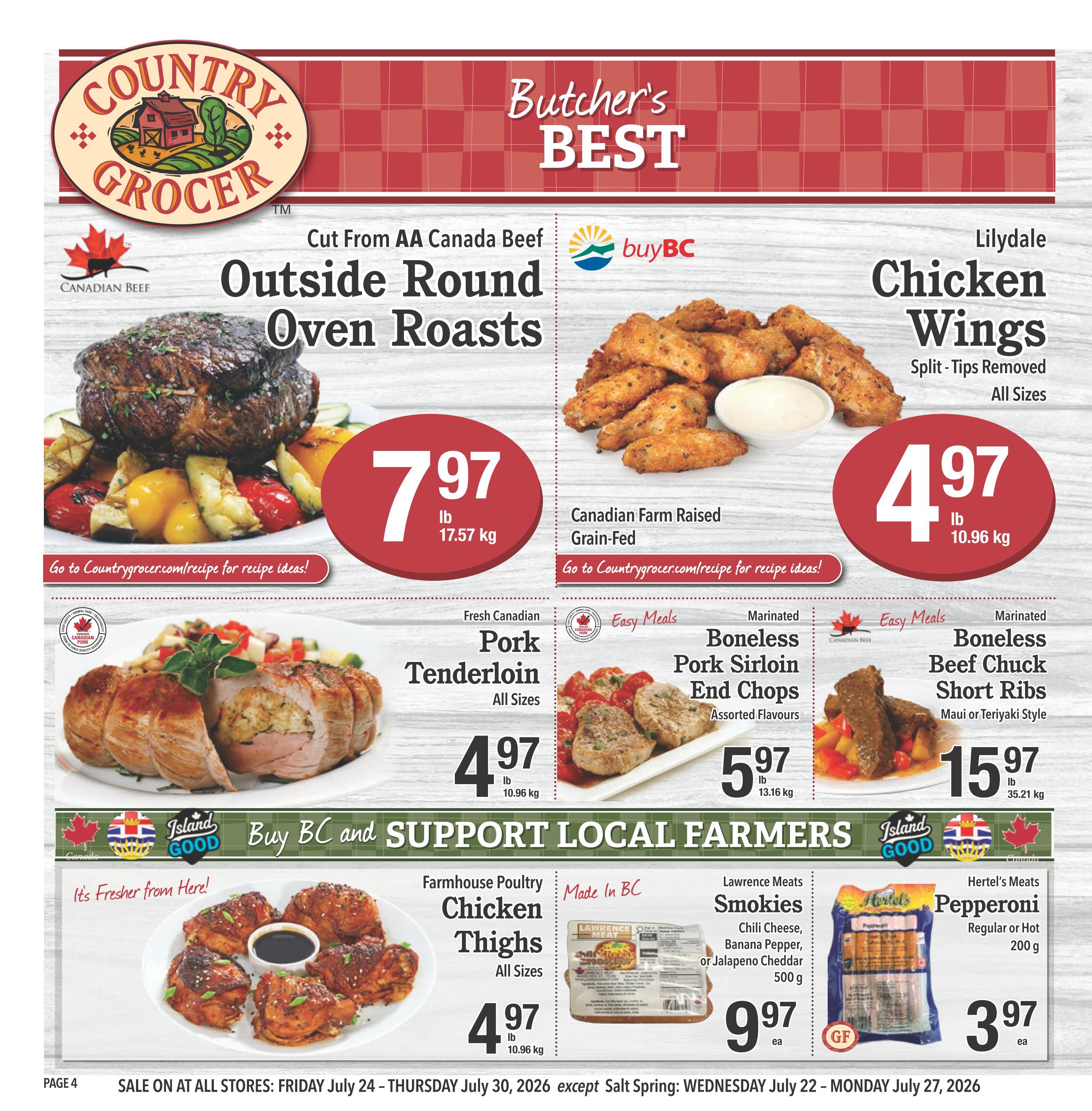 Country Grocer Flyer July 24 to 30
