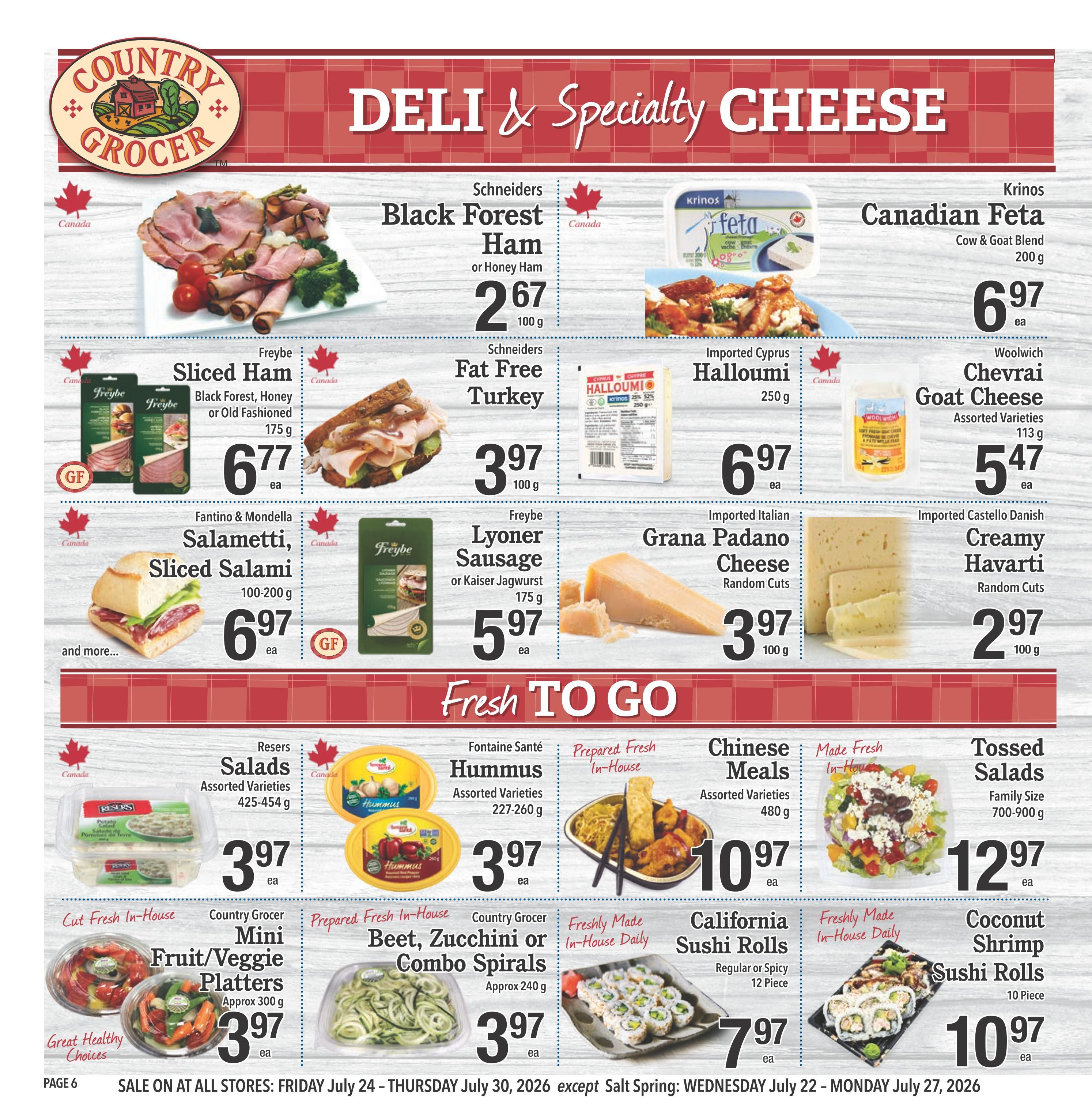 Country Grocer Flyer July 24 to 30